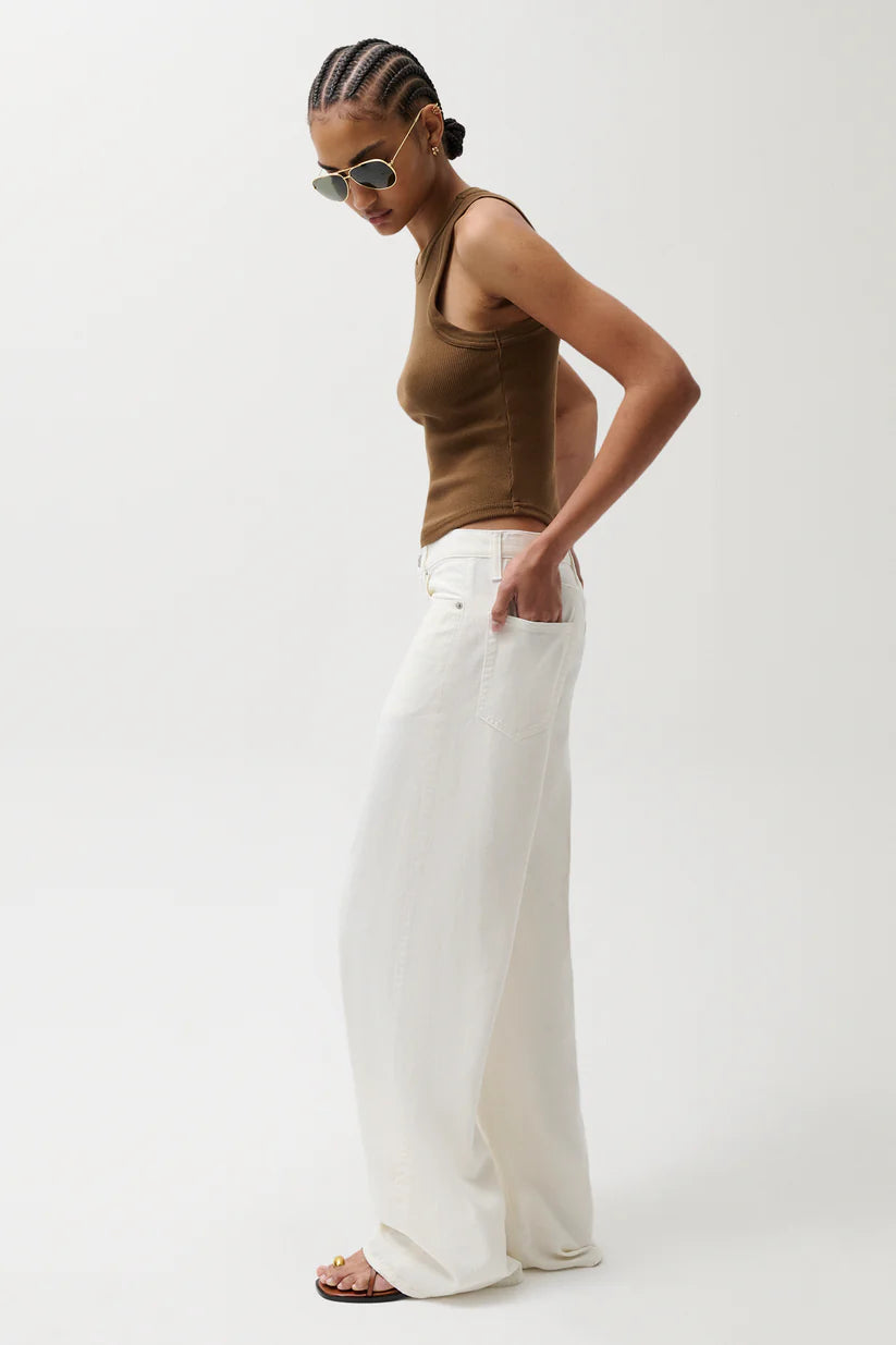 Pistola Sydney High Rise Bowed Linen Wide Jean