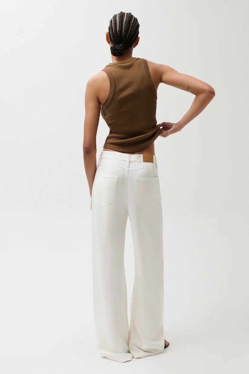 Pistola Sydney High Rise Bowed Linen Wide Jean