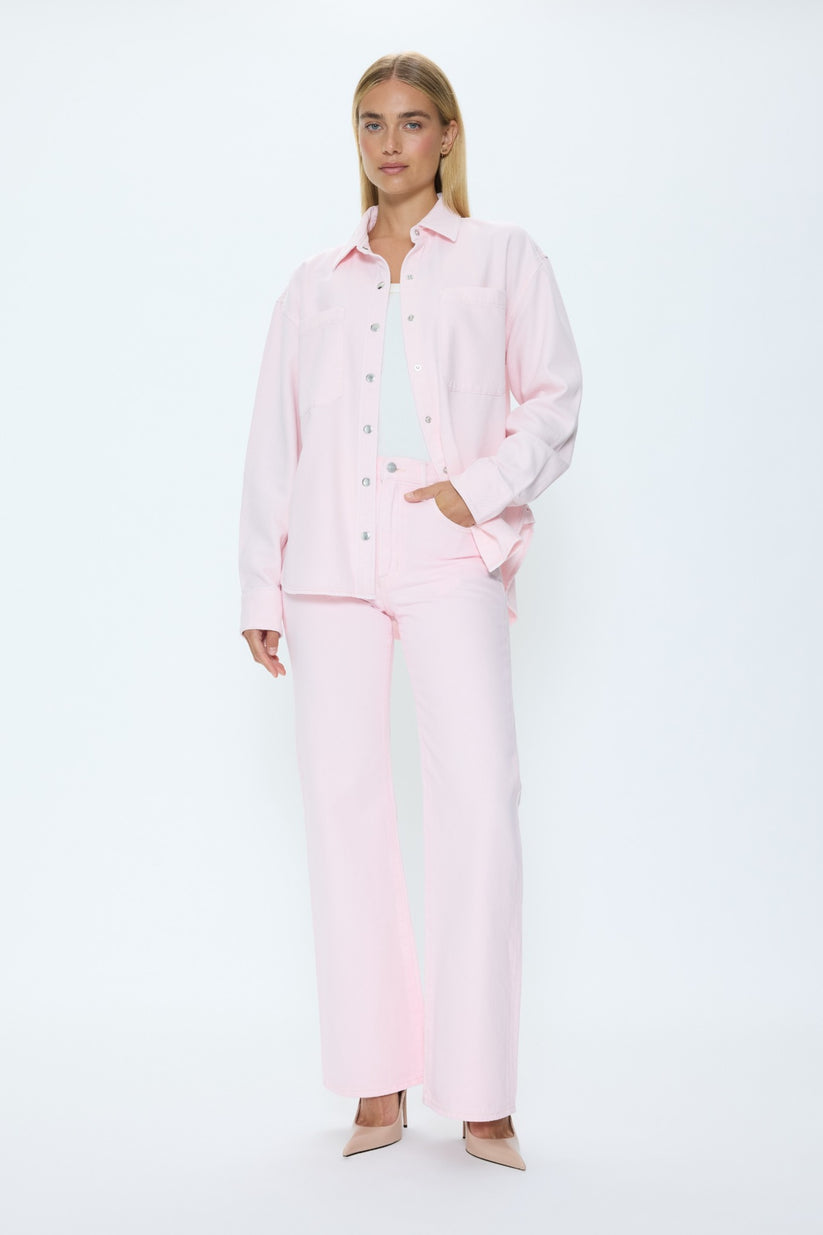Pistola Elin Fluid Denim Shacket - Blush