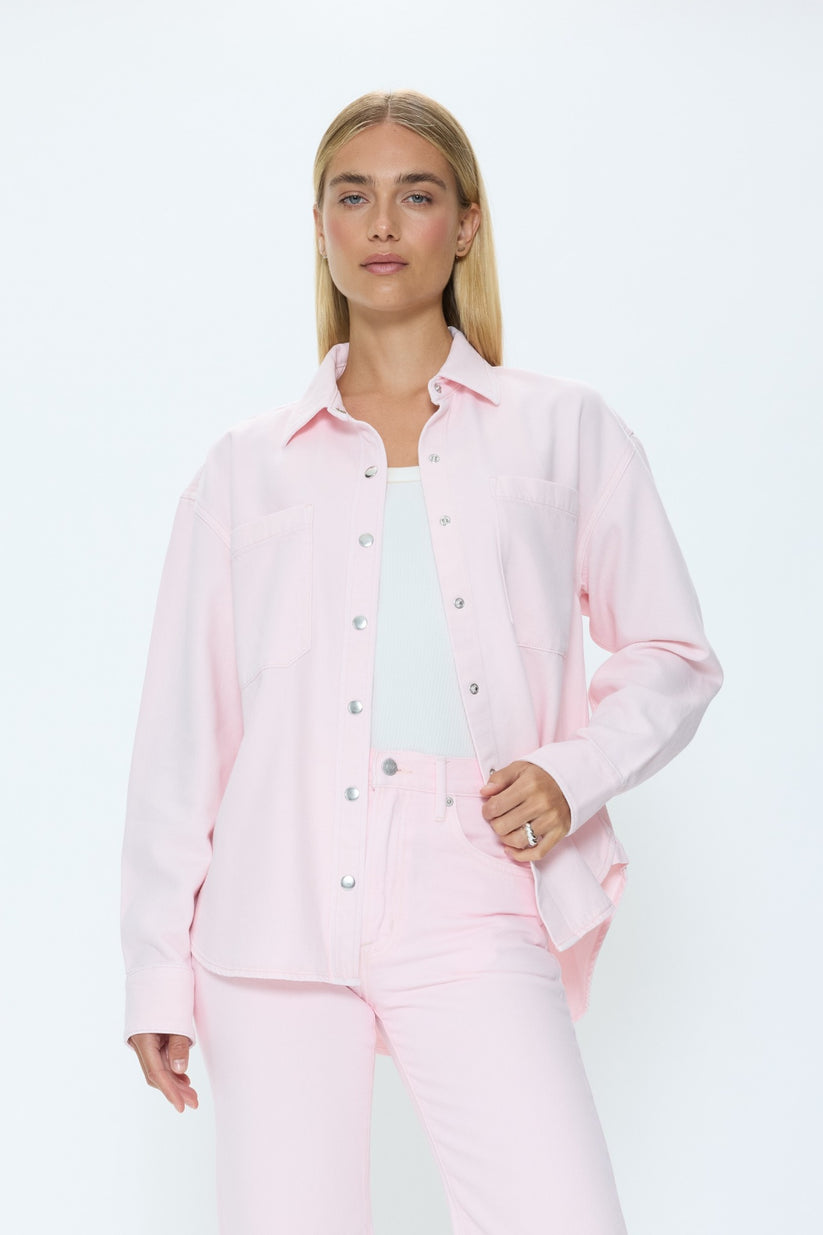 Pistola Elin Fluid Denim Shacket - Blush
