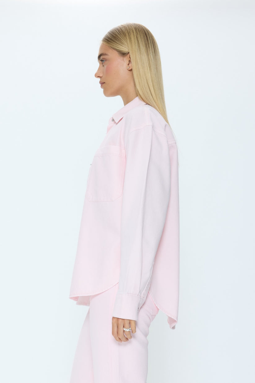 Pistola Elin Fluid Denim Shacket - Blush