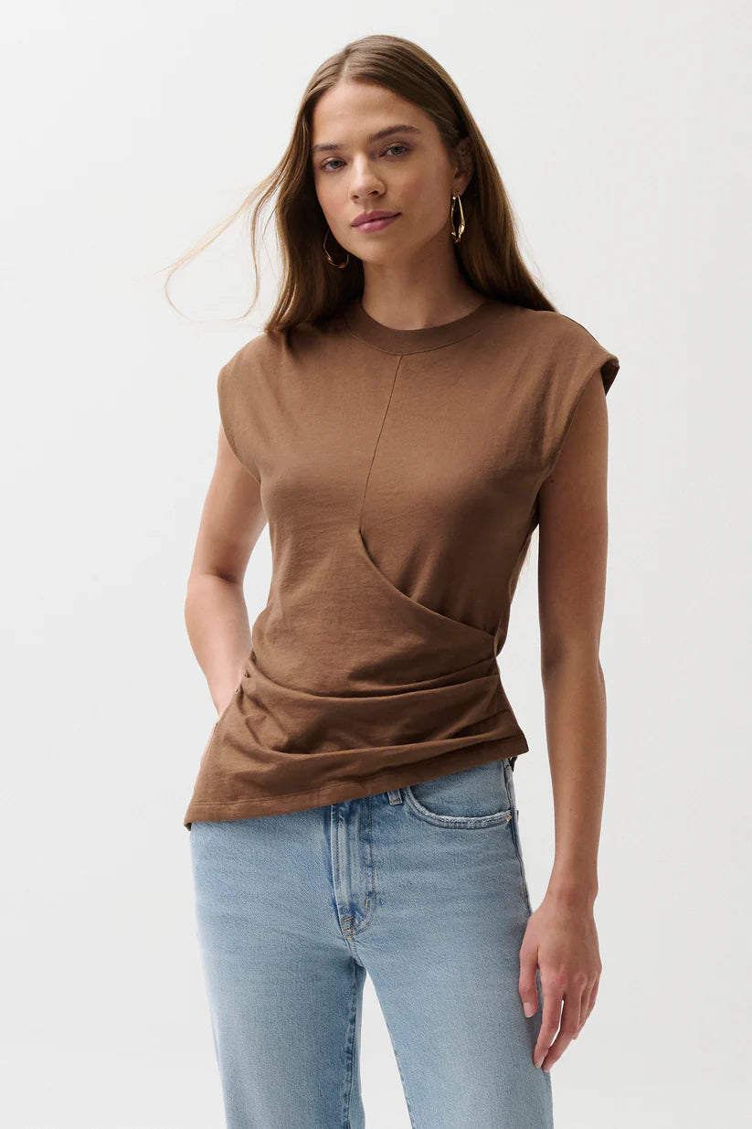 Pistola Nya Draped Tee Java