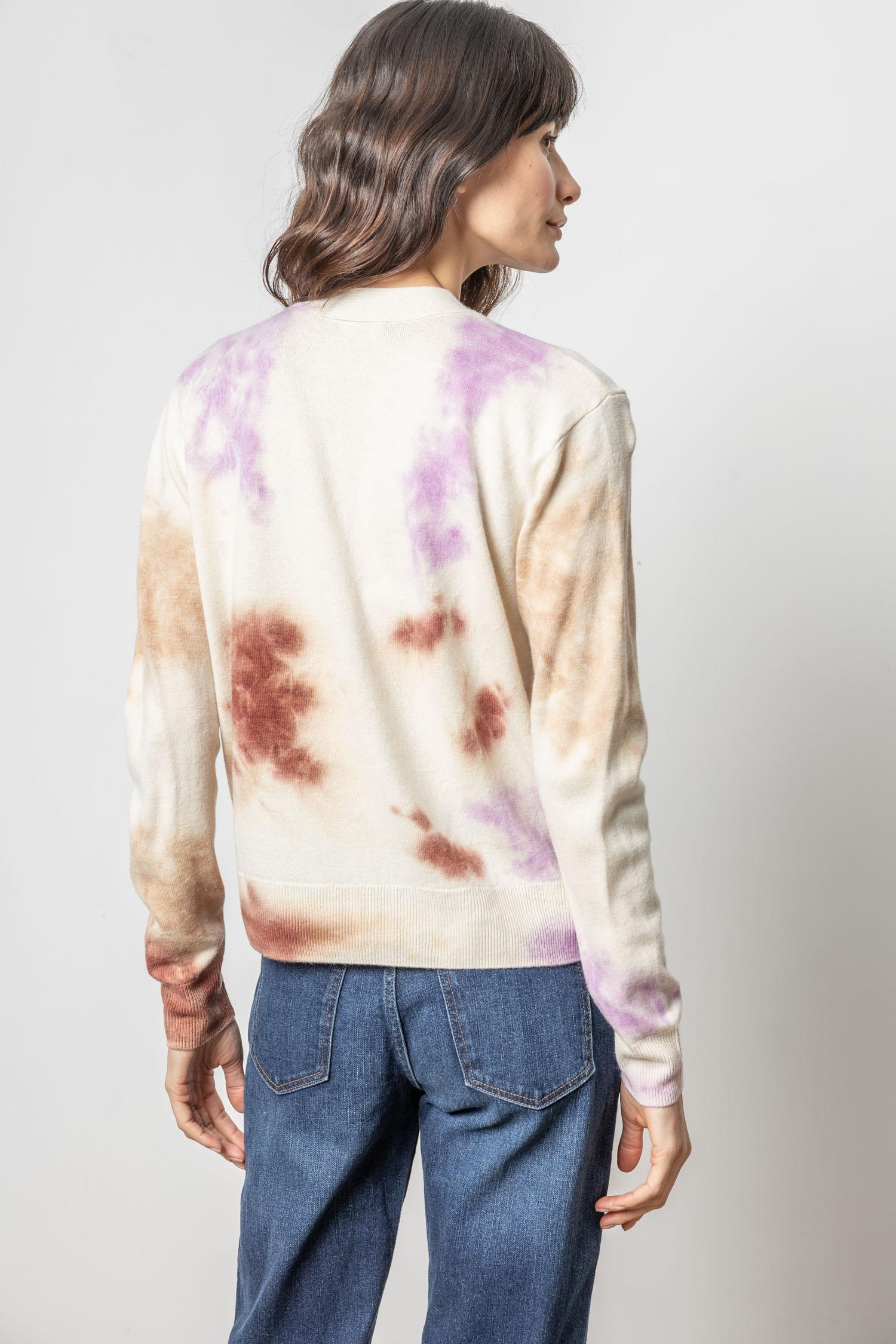 Lilla P Tie Dye Cardigan Sweater PA2679