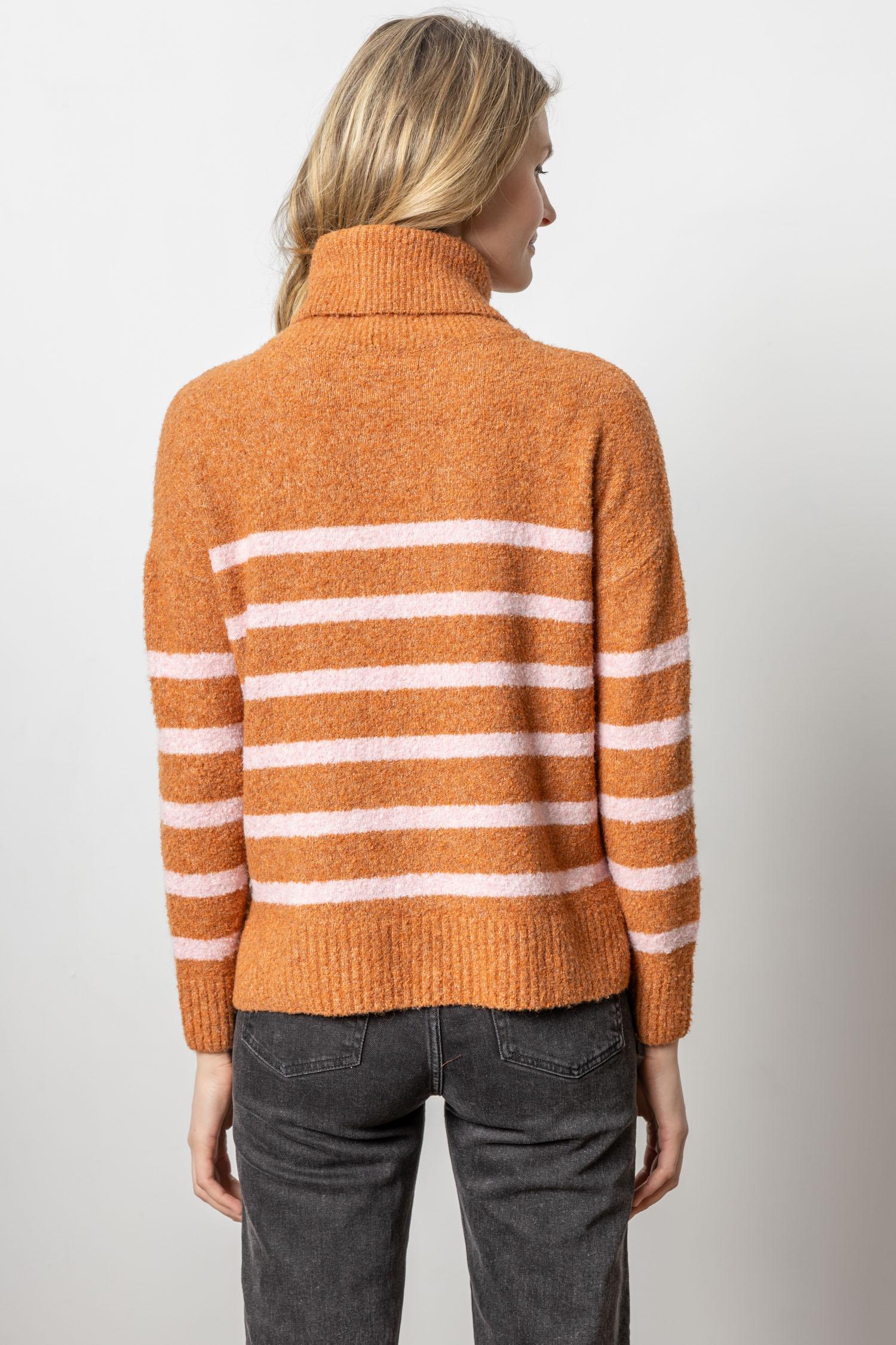 Lilla P Striped Turtleneck Sweater PA2686