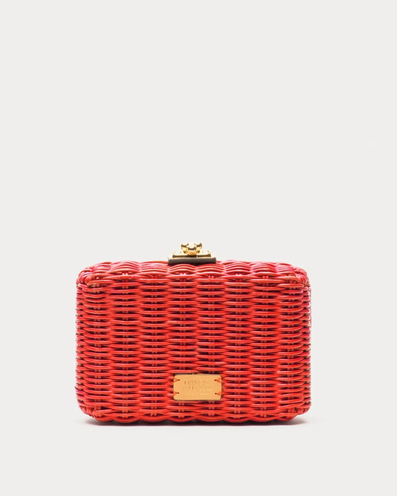 Frances Valentine Paige Wicker Box Clutch