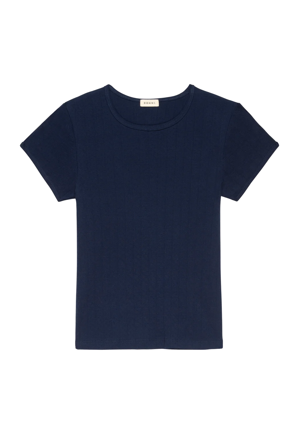 DONNI. The Pointelle Baby Tee