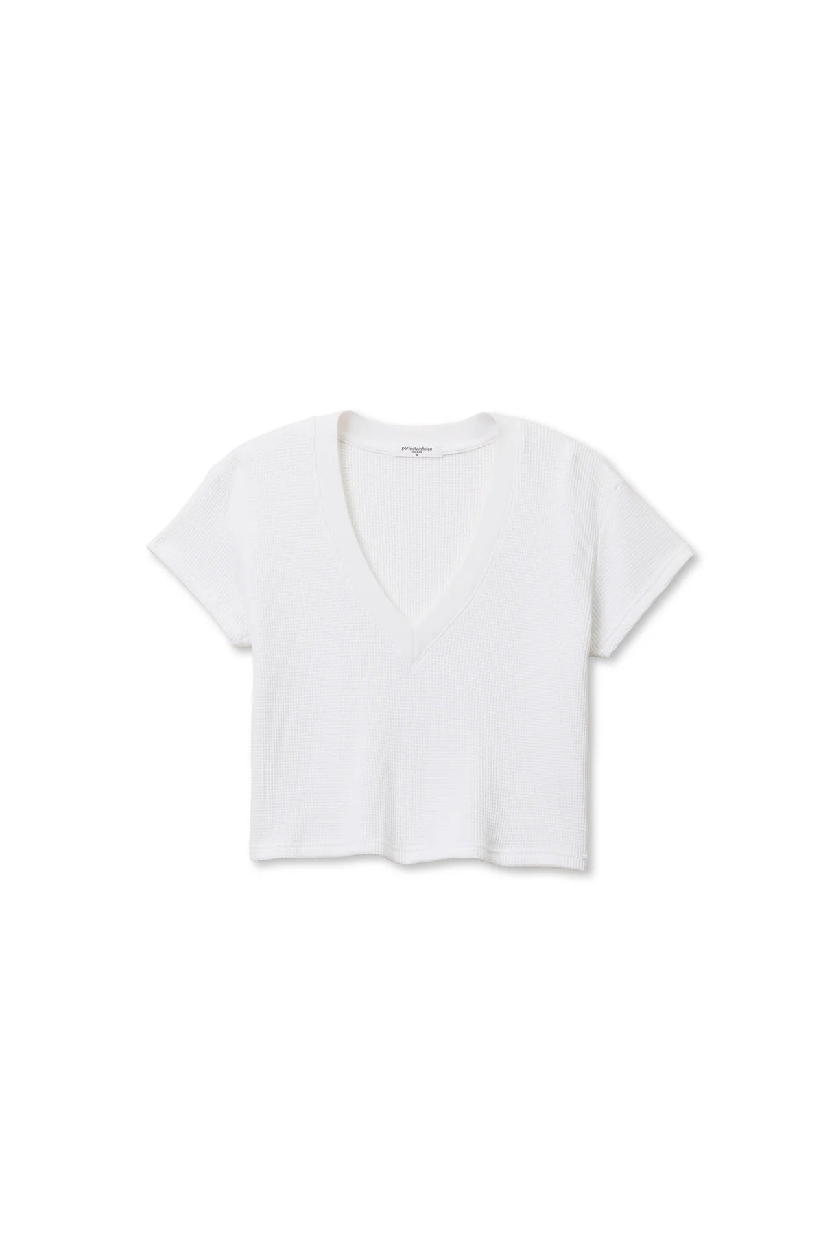 Perfect White Tee Jada Waffle V-Neck Tee