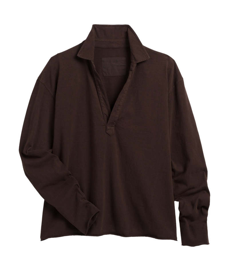 Frank & Eileen Patrick Popover Henley - Irish Chocolate