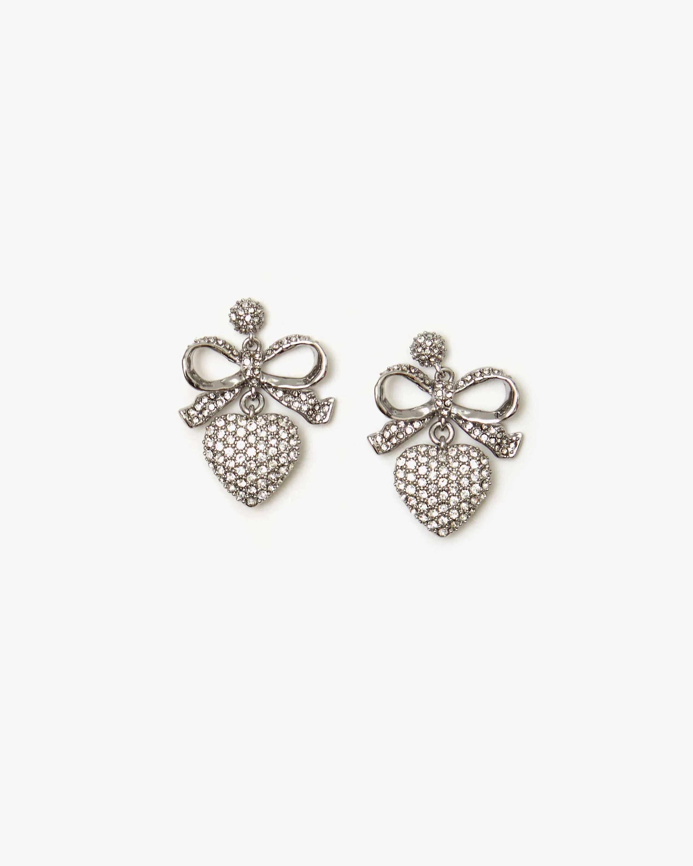 Clare V Petit Heart Drop Pave Earrings JW-ER-EA-100070