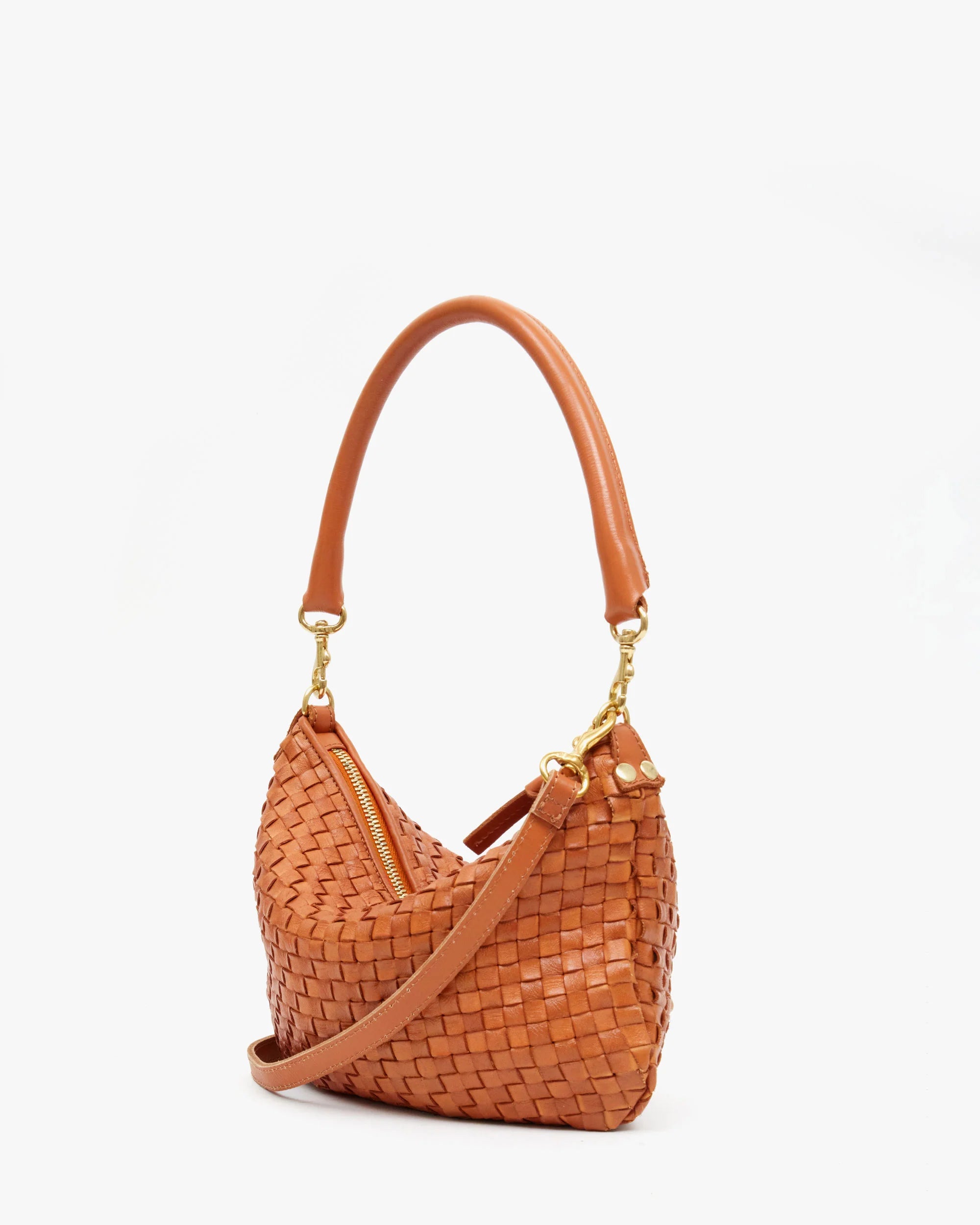 Clare V Petit Moyen Messenger - Natural Woven Checker HB-SH-MB-100041