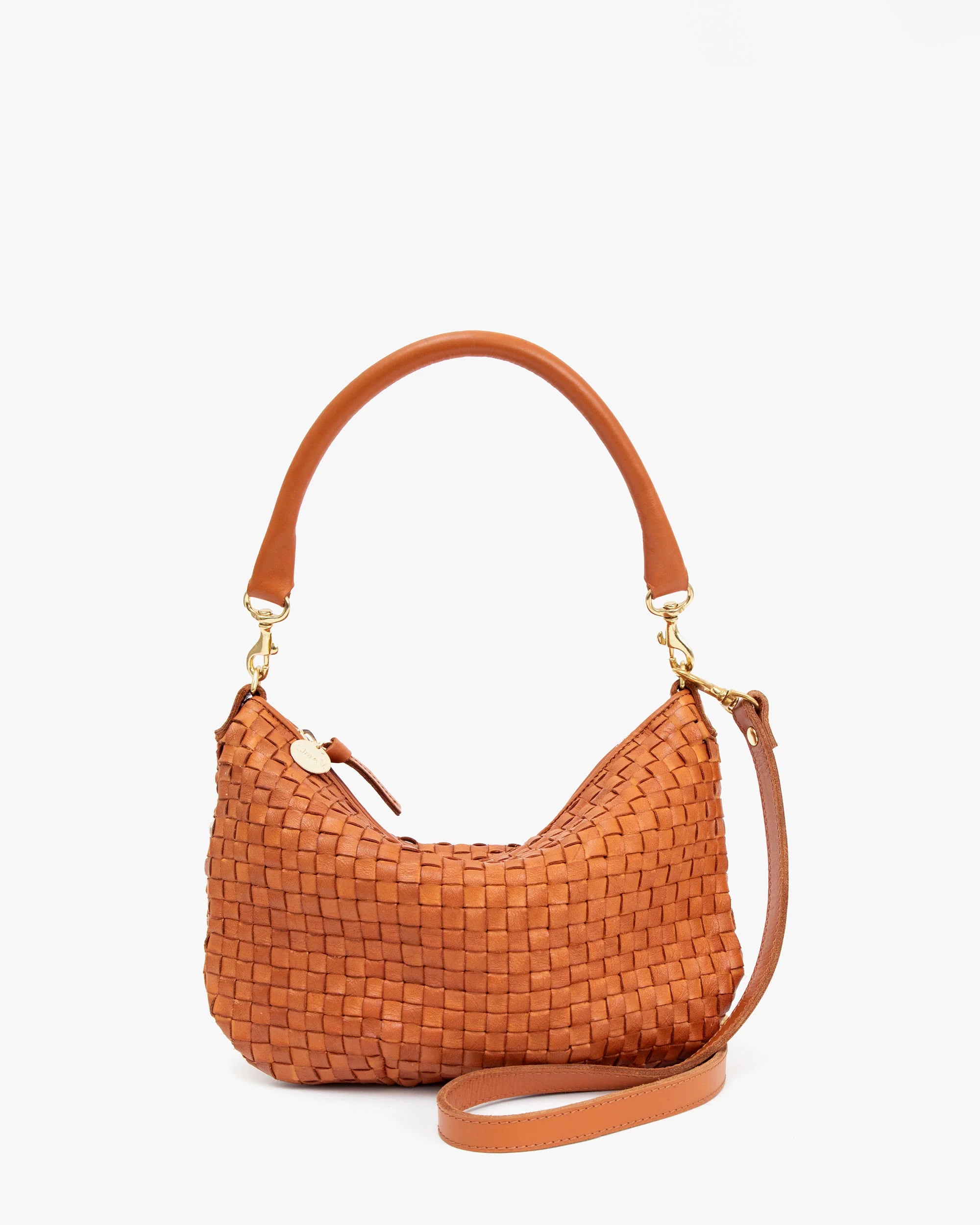 Clare V Petit Moyen Messenger - Natural Woven Checker HB-SH-MB-100041