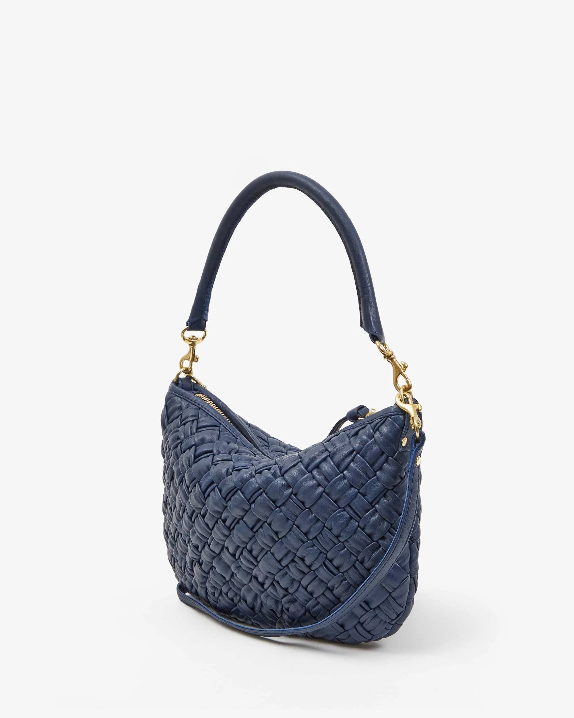 Clare V Petit Moyen Messenger - Puffy Woven Bright Navy HB-CB-MB-100009