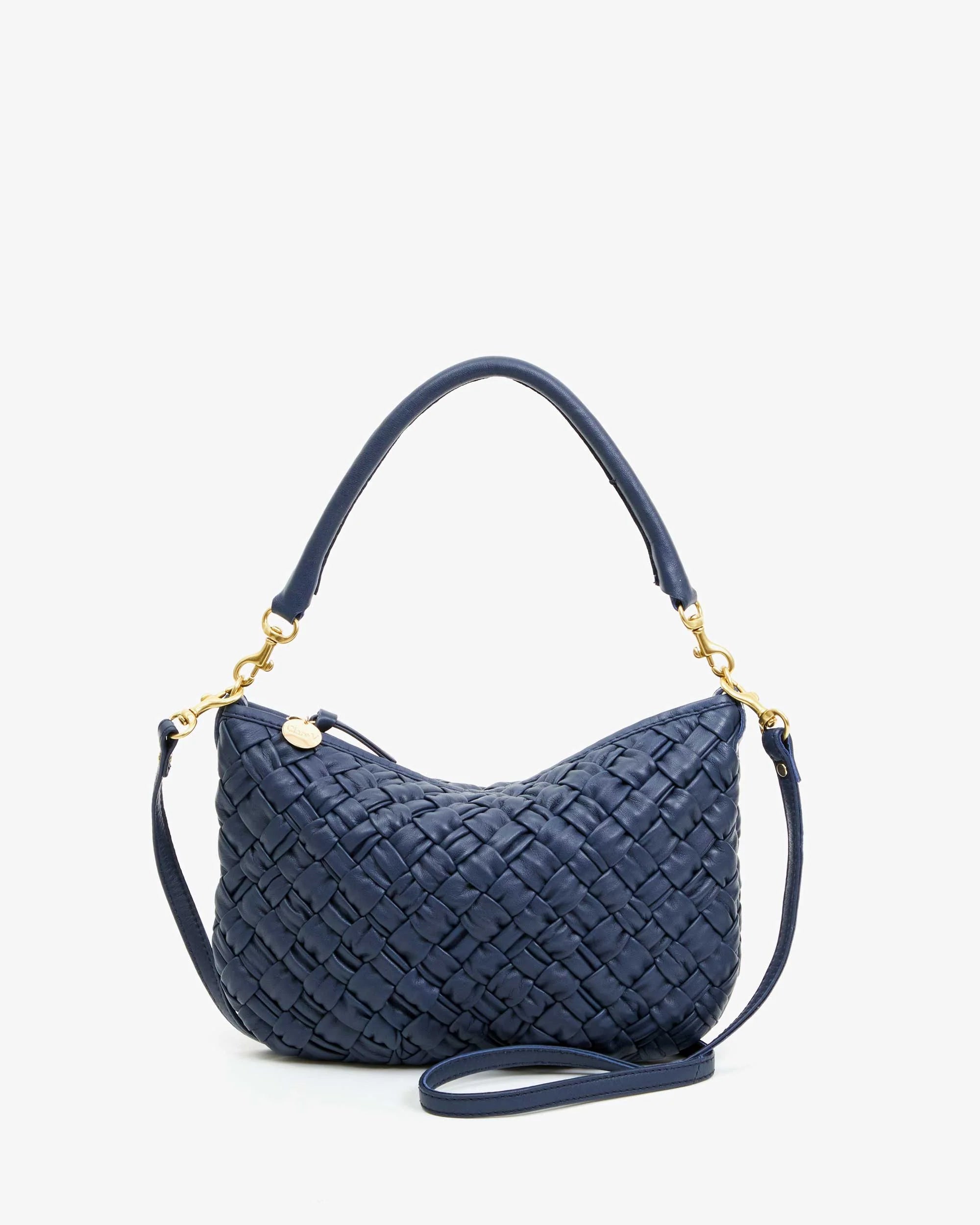 Clare V Petit Moyen Messenger - Puffy Woven Bright Navy HB-CB-MB-100009