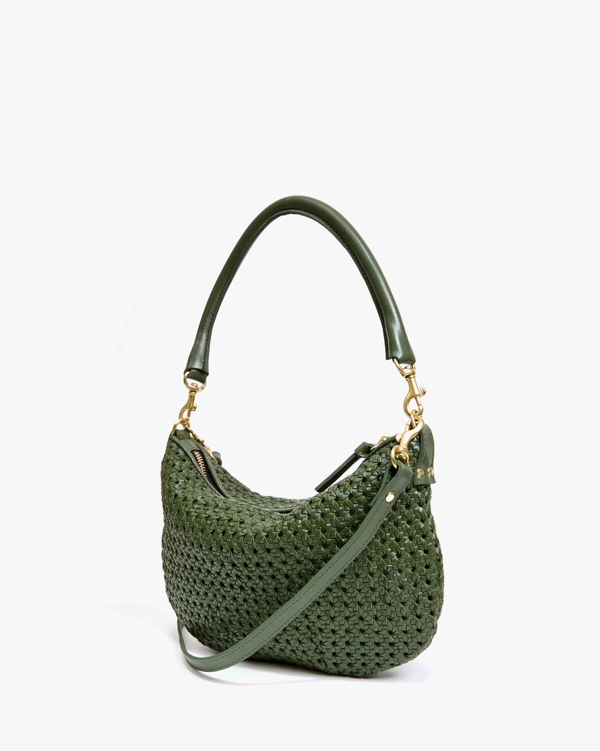 Clare V. Petit Moyen Messenger Rattan Army HB-CB-MB-100030