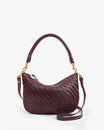 Clare V Petit Moyen Messenger - Plum Woven Zig Zag HB-SH-MB-100045