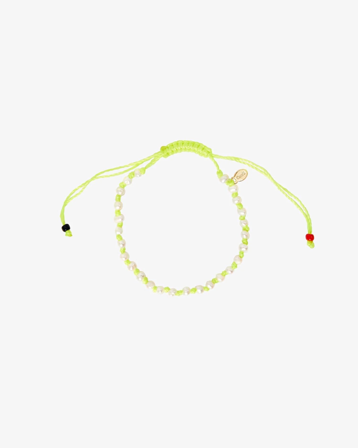 Clare V Petit Pearl Beaded Bracelet Neon Yellow JW-BR-BU-100067