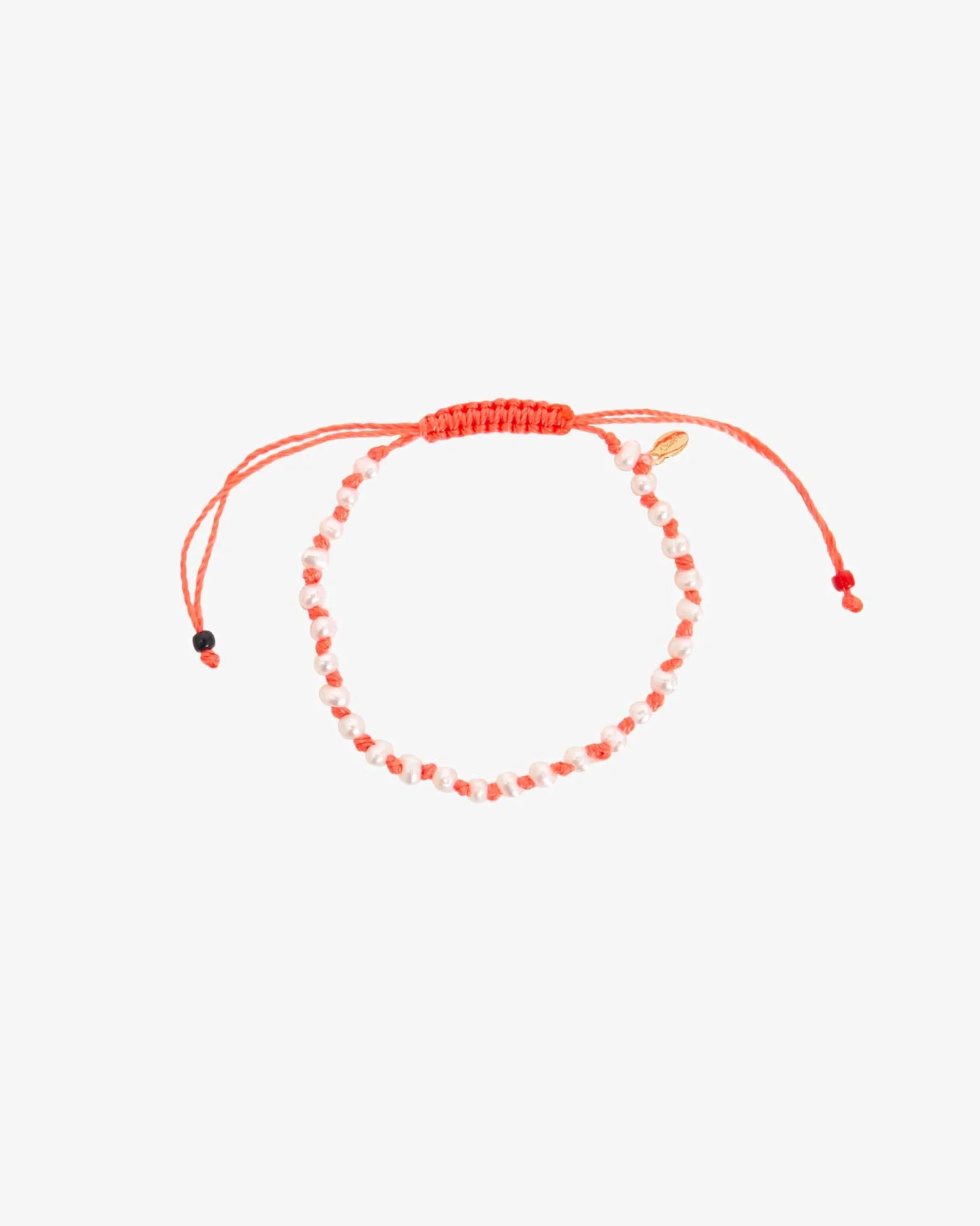 Clare V Petit Pearl Beaded Bracelet Coral JW-BR-BU-100068