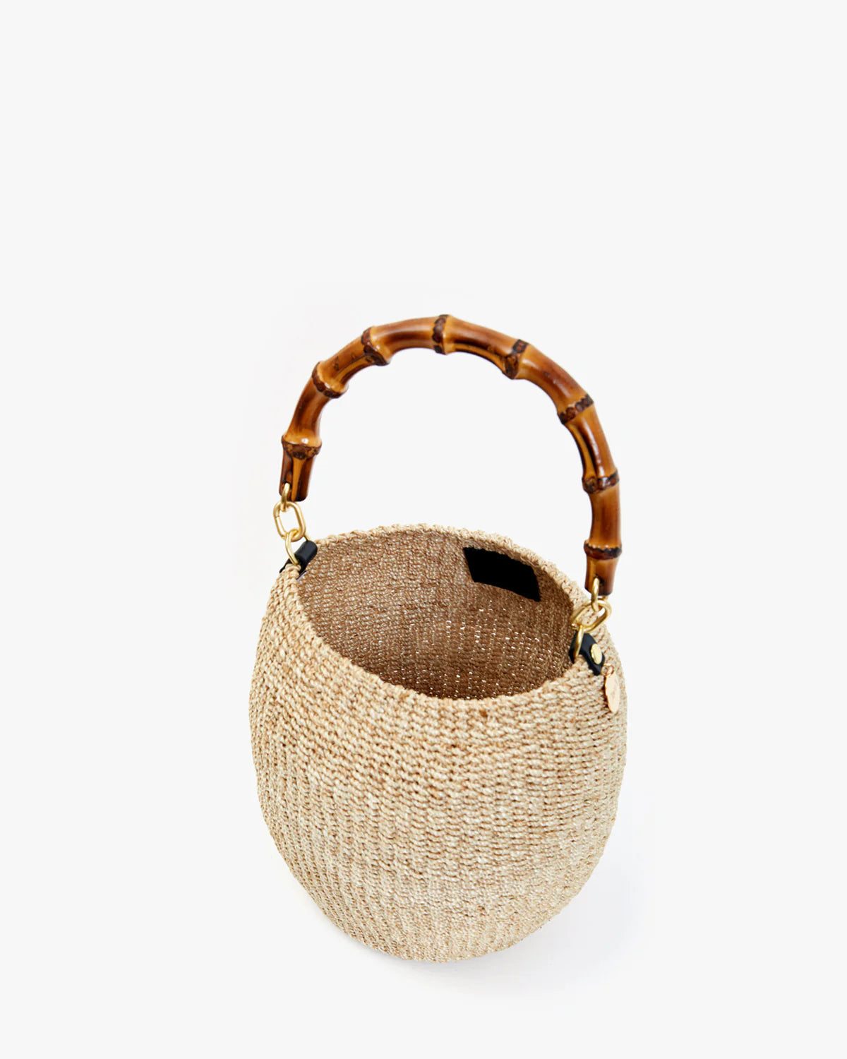 Clare V Pot De Miel With Bamboo Handle - Cream HB-TH-PD-100023