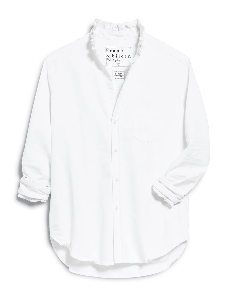 Frank and Eileen Eileen Ruffle Collar Button-Up Shirt