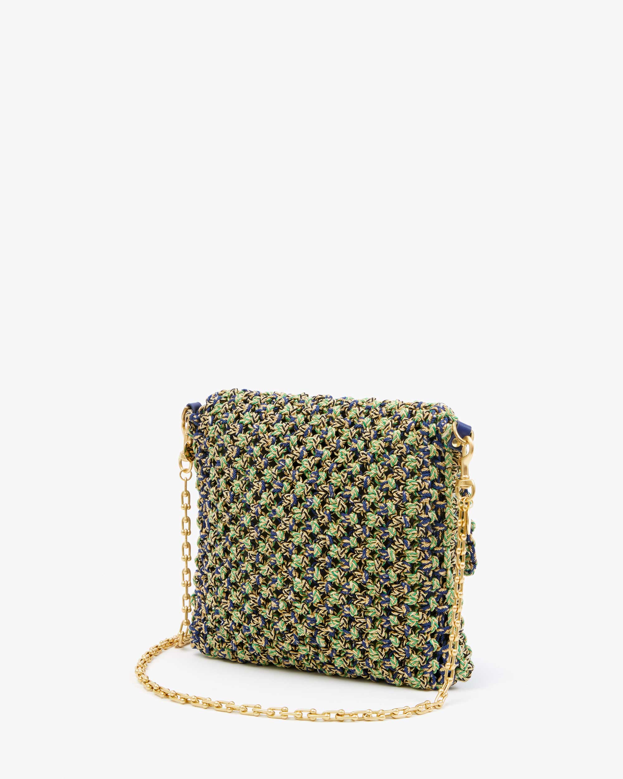 Clare V Ramya Metallic Crochet Handbag HB-CB-RA-100013