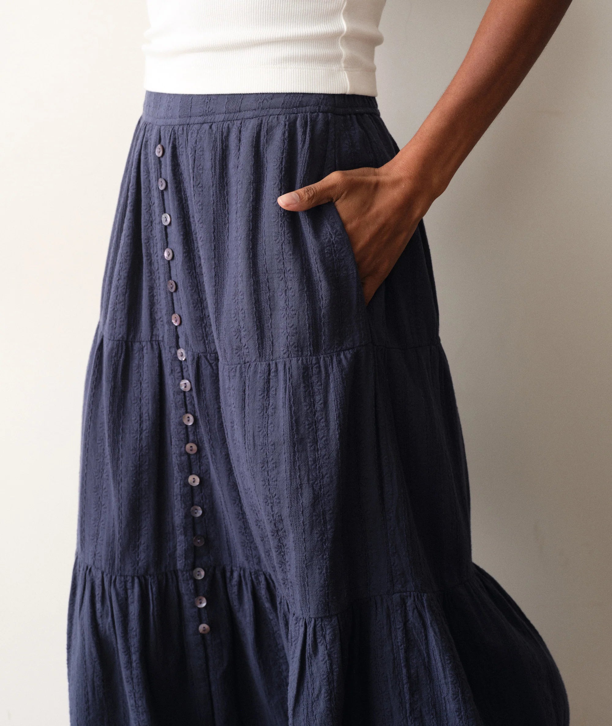 Marine Layer Lana Button Through Skirt