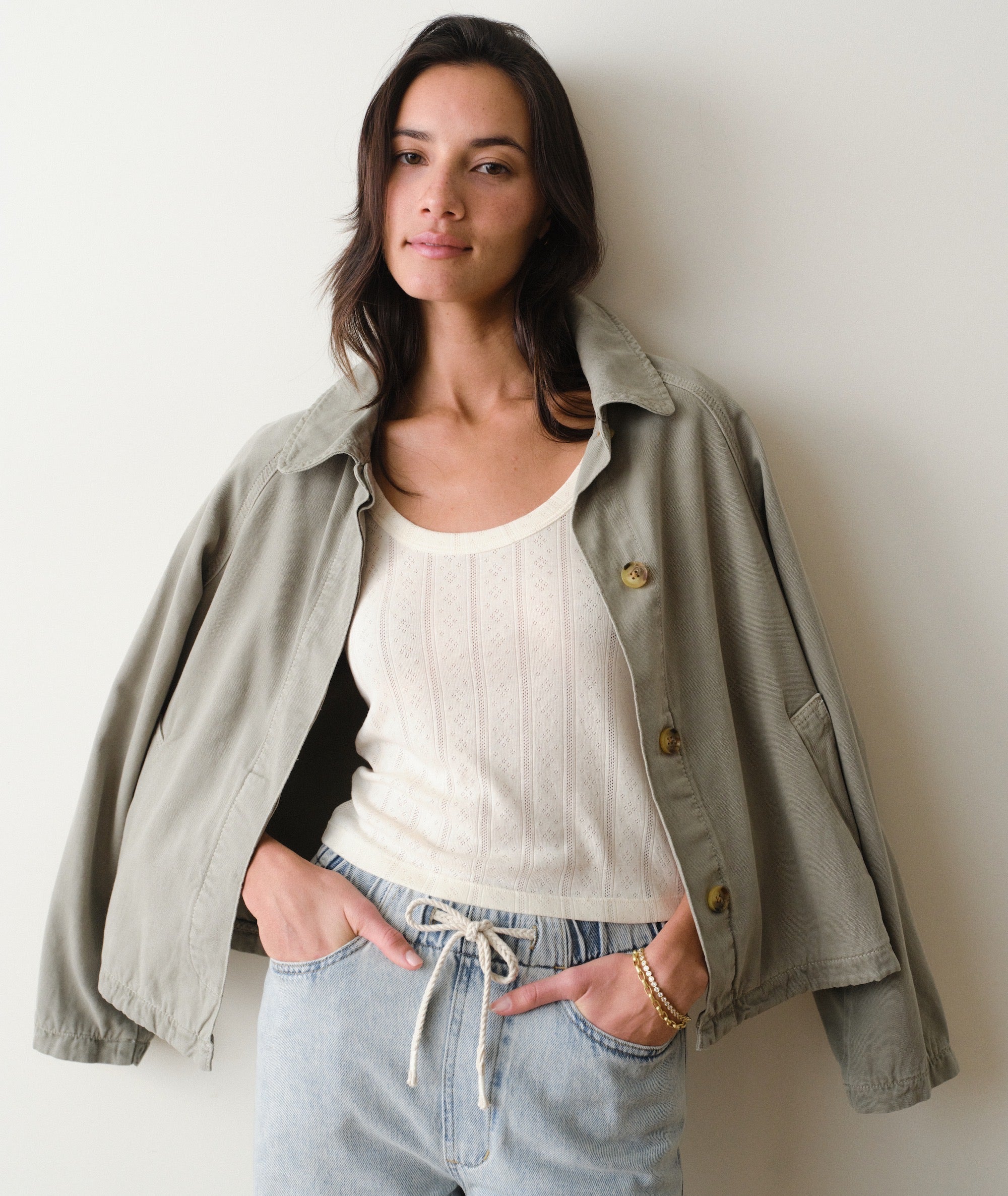 Marine Layer Lexi Pointelle Scoop Tee