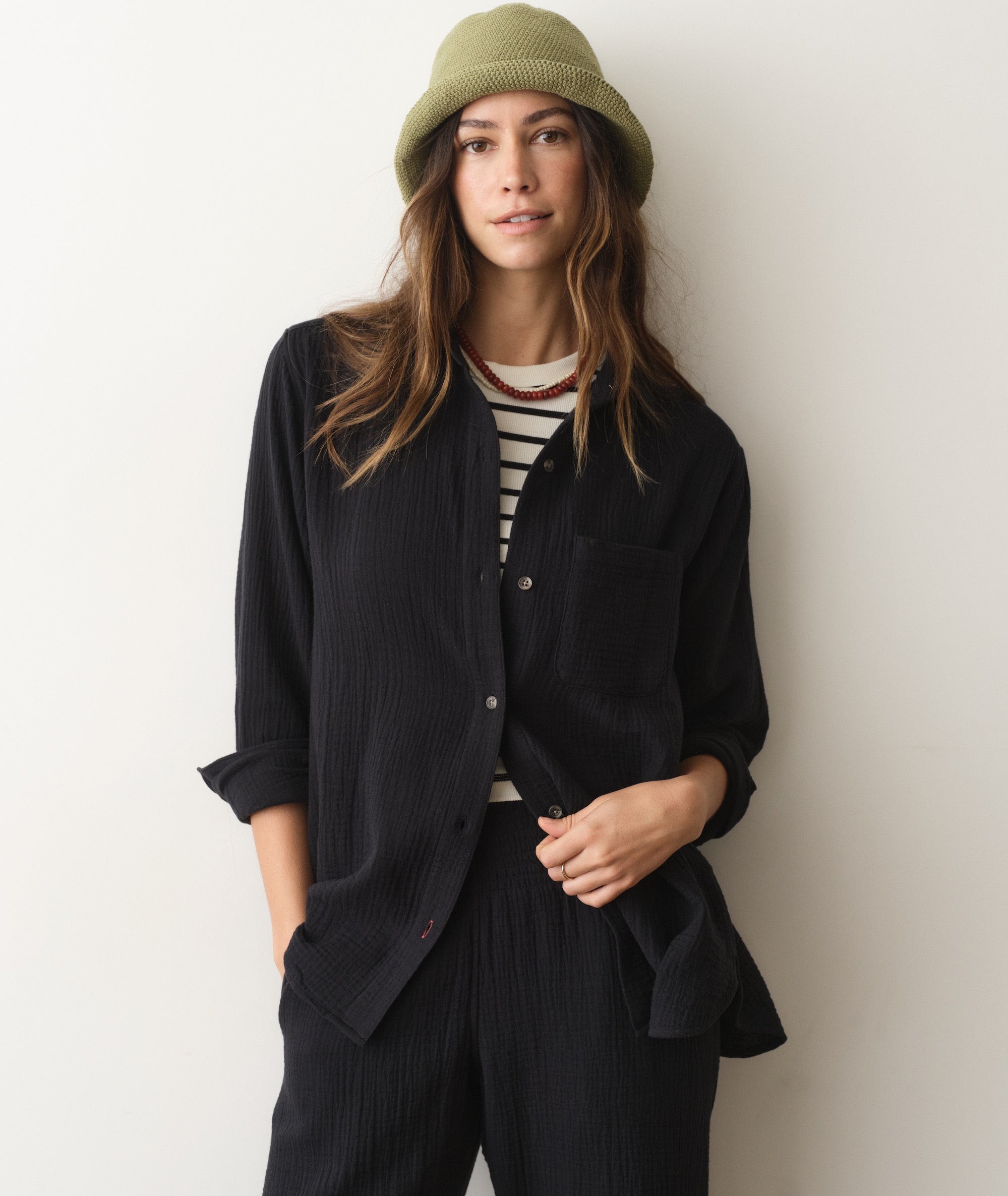 Marine Layer Jane Relaxed Double Cloth Shirt