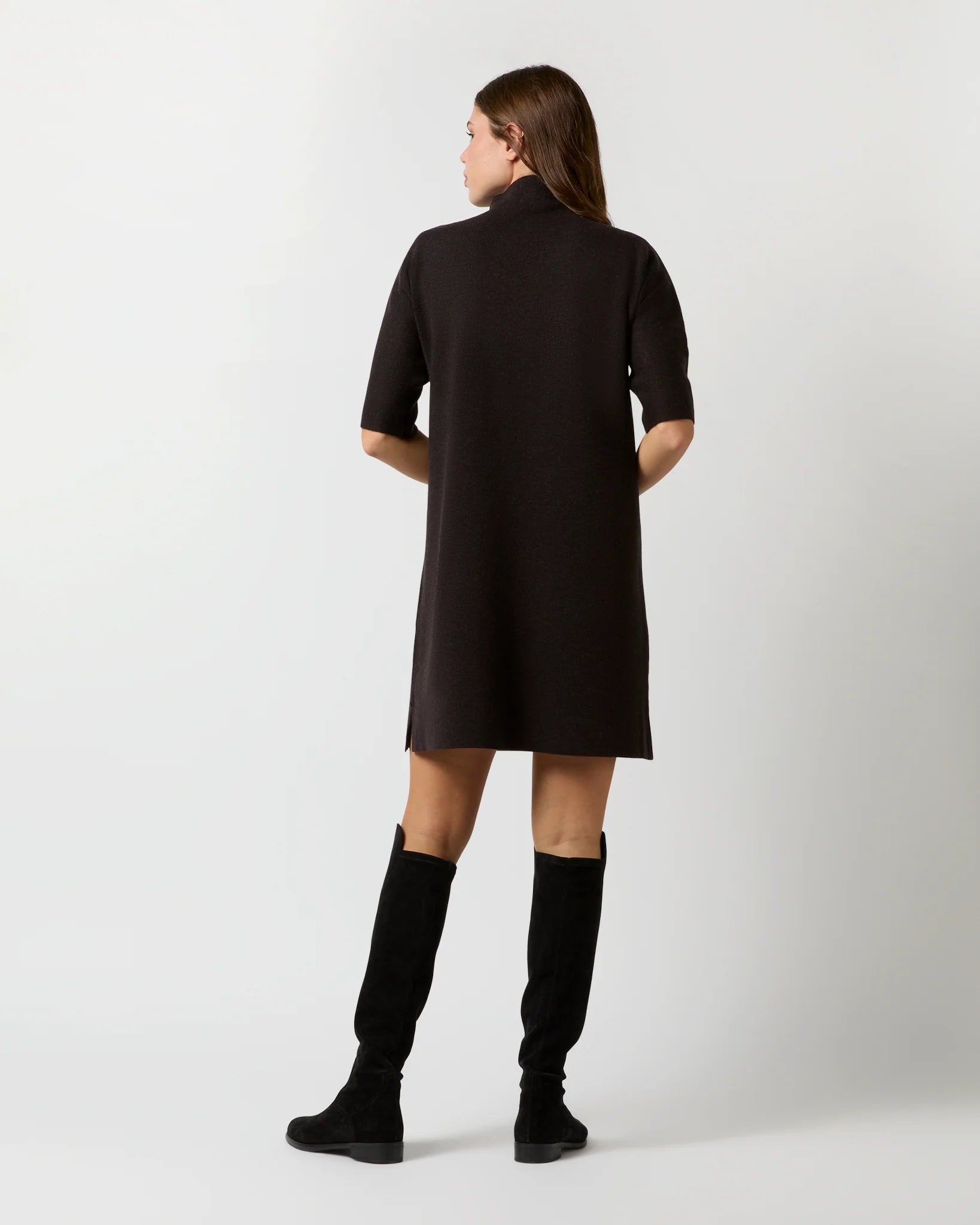 Ann Mashburn Rowan Short-Sleeved Funnel-Neck Dress