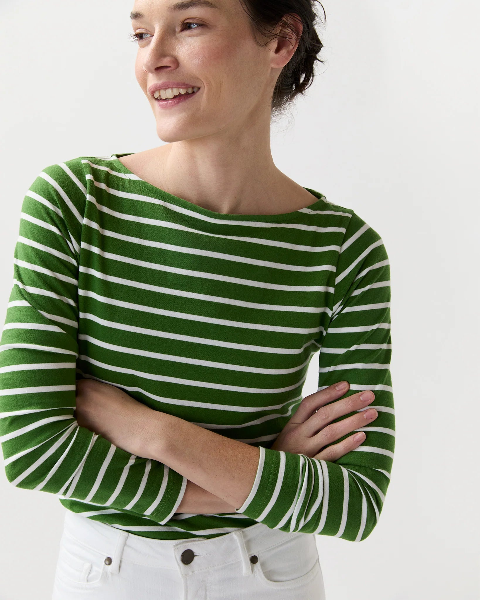 Ann Mashburn Long-Sleeved Boatneck Tee