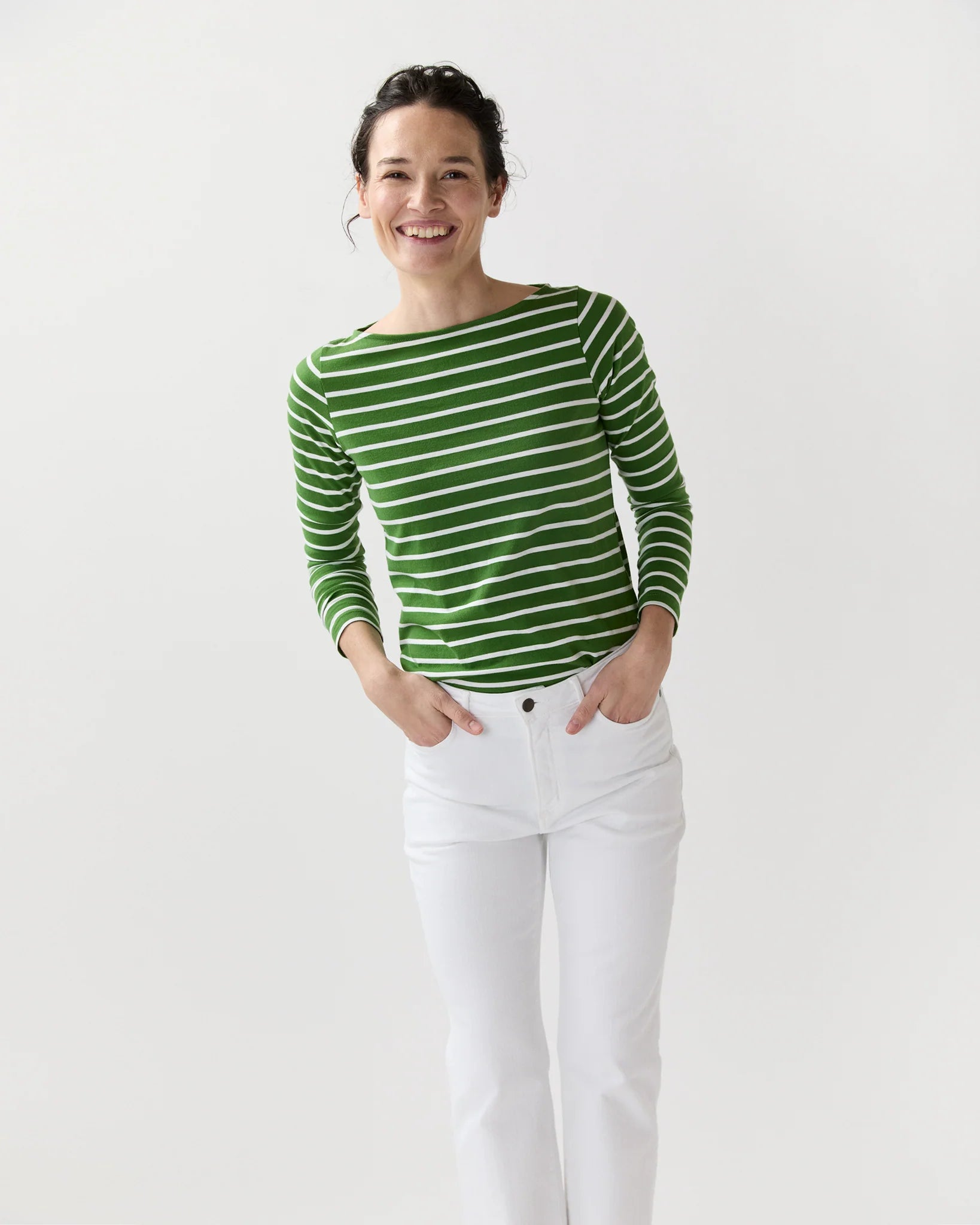 Ann Mashburn Long-Sleeved Boatneck Tee