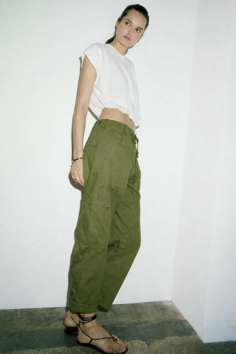 Pistola Sabrina Curved Utility Pant - Meadow
