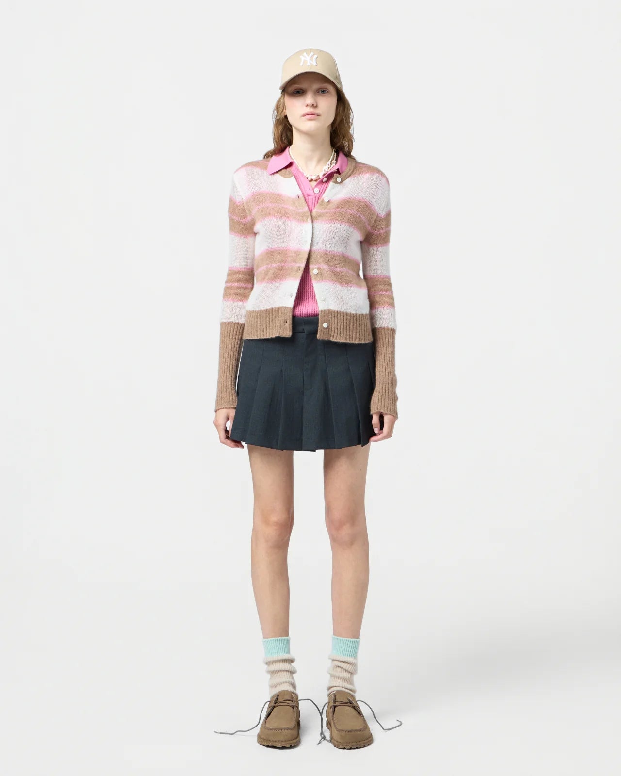 Guest in Residence Shadow Plaid Cardigan W33712DM