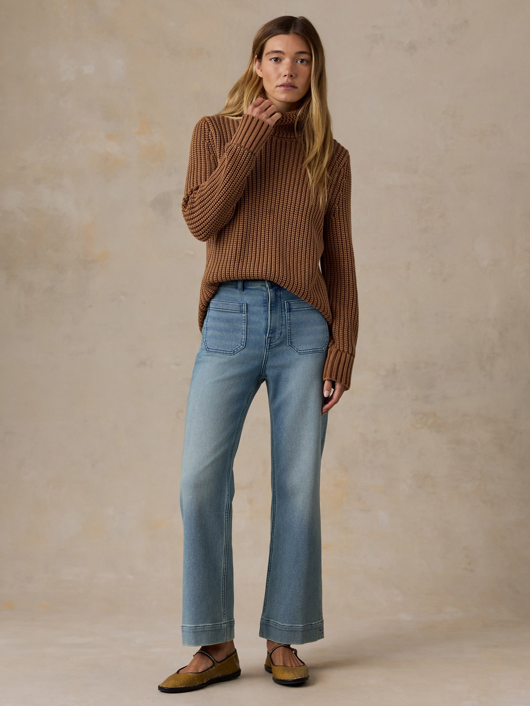 Faherty Stretch Terry Patch Pocket Ankle Pant