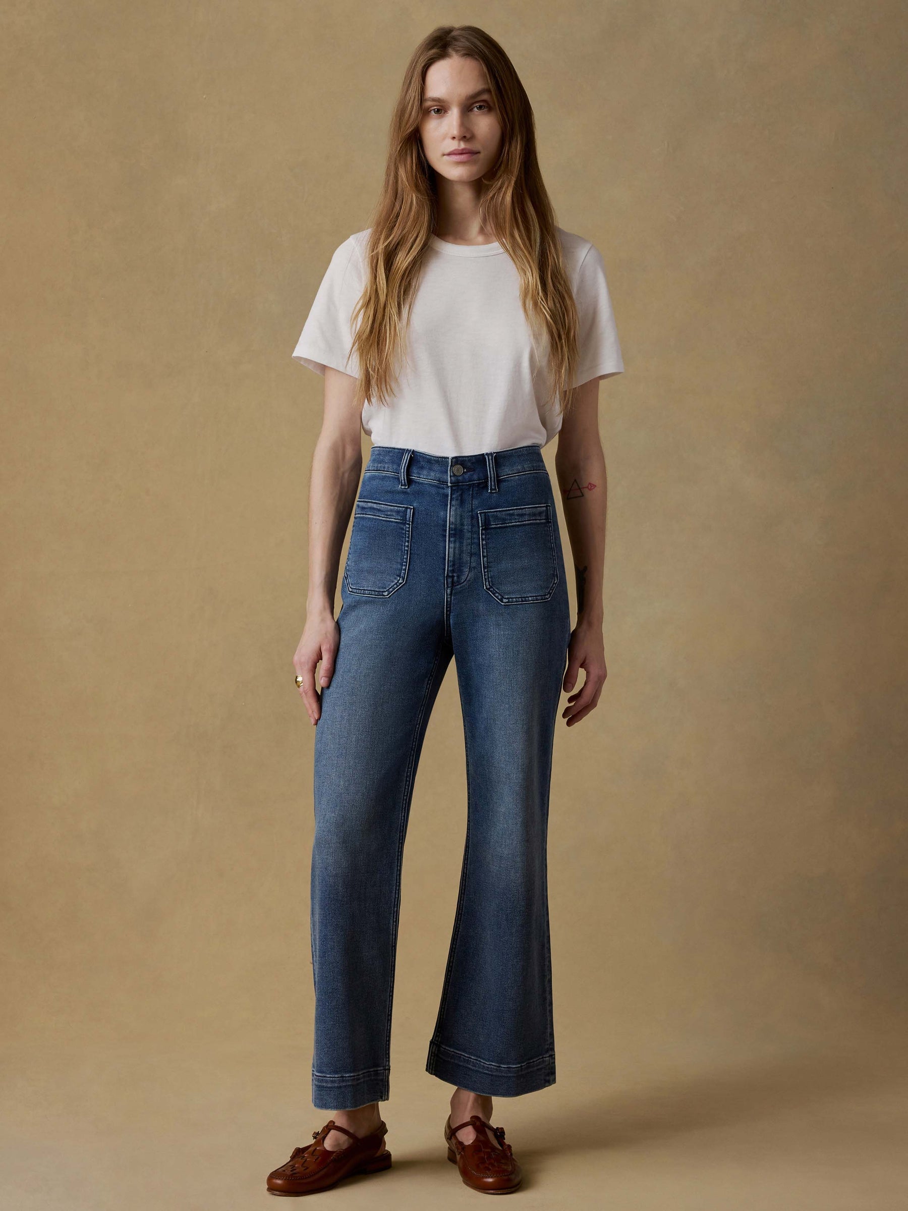 Faherty Stretch Terry Patch Pocket Ankle Pant
