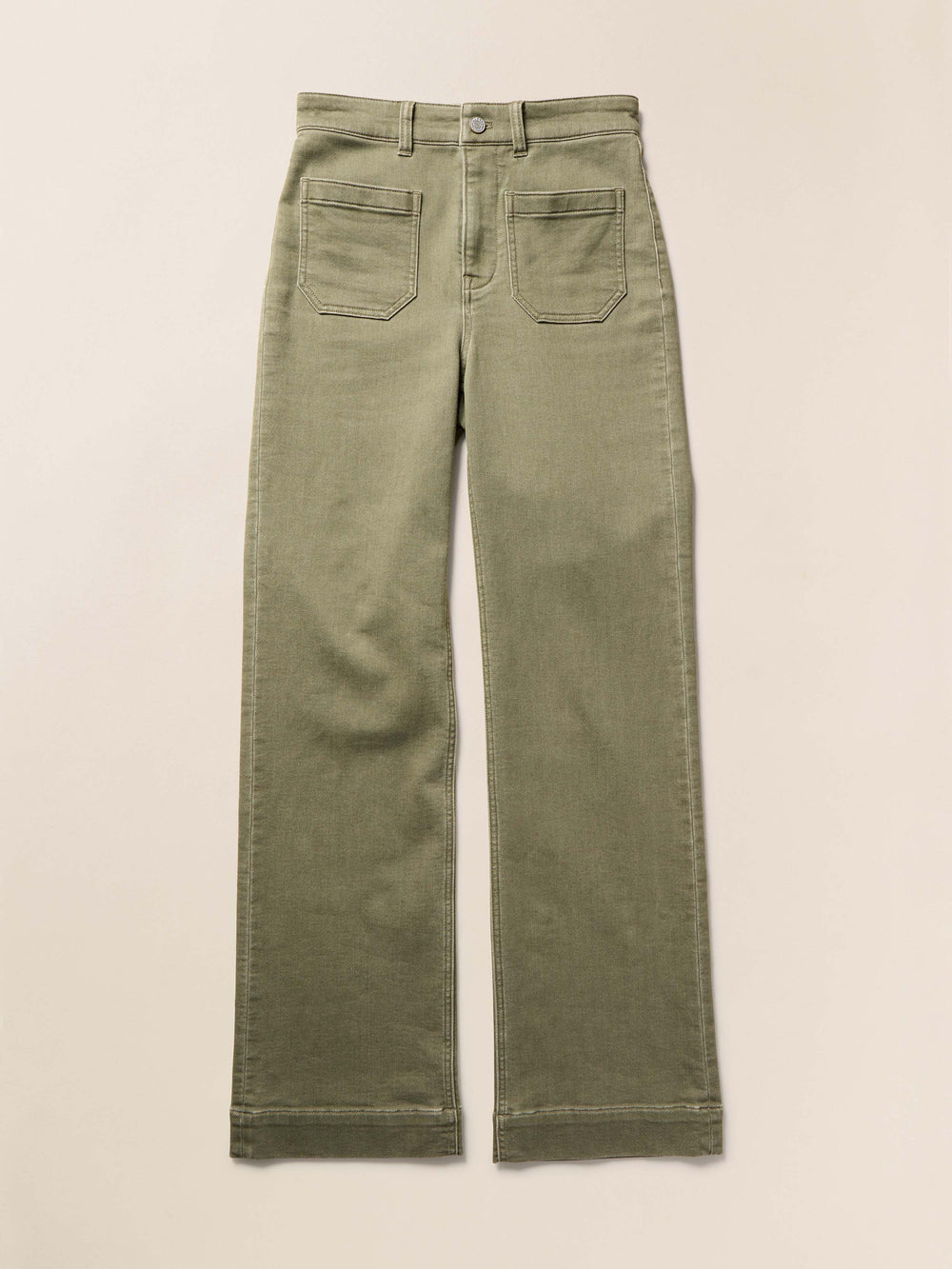 Faherty Stretch Terry Patch Pocket Pant - Island Olive