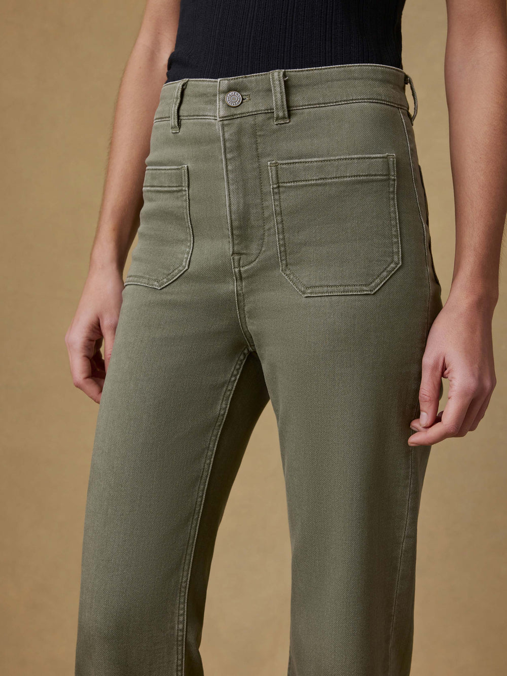 Faherty Stretch Terry Patch Pocket Pant - Island Olive