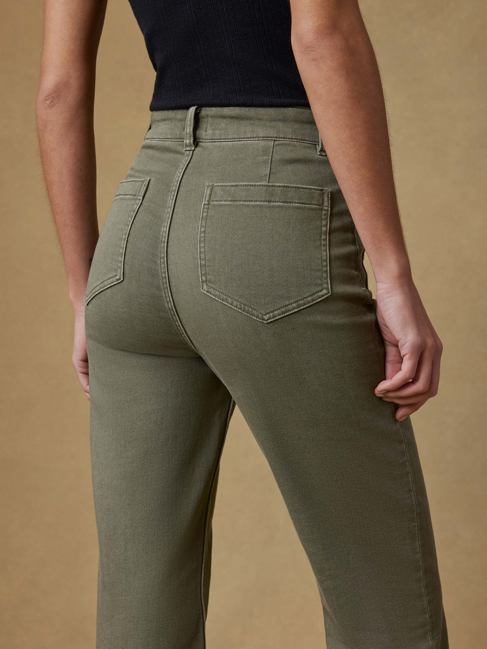 Faherty Stretch Terry Patch Pocket Pant - Island Olive