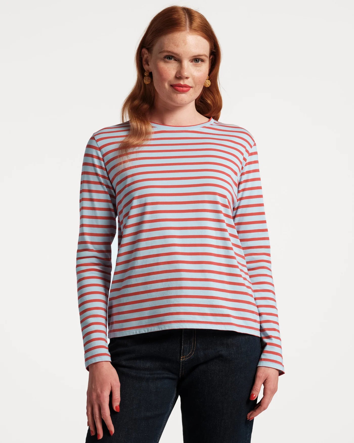 Frances Valentine Long Sleeved Striped T Shirt