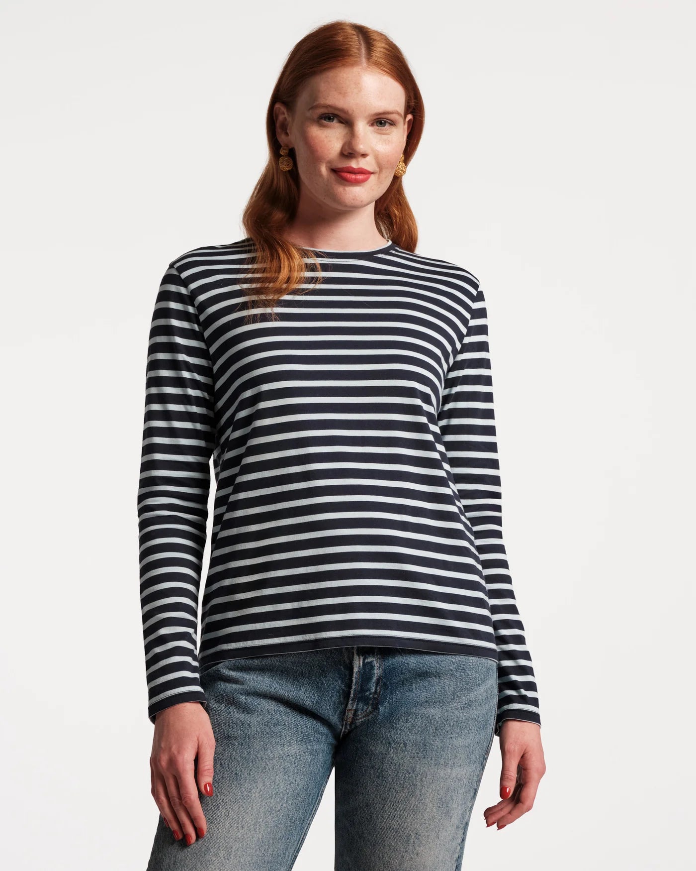 Frances Valentine Long Sleeved Striped T Shirt