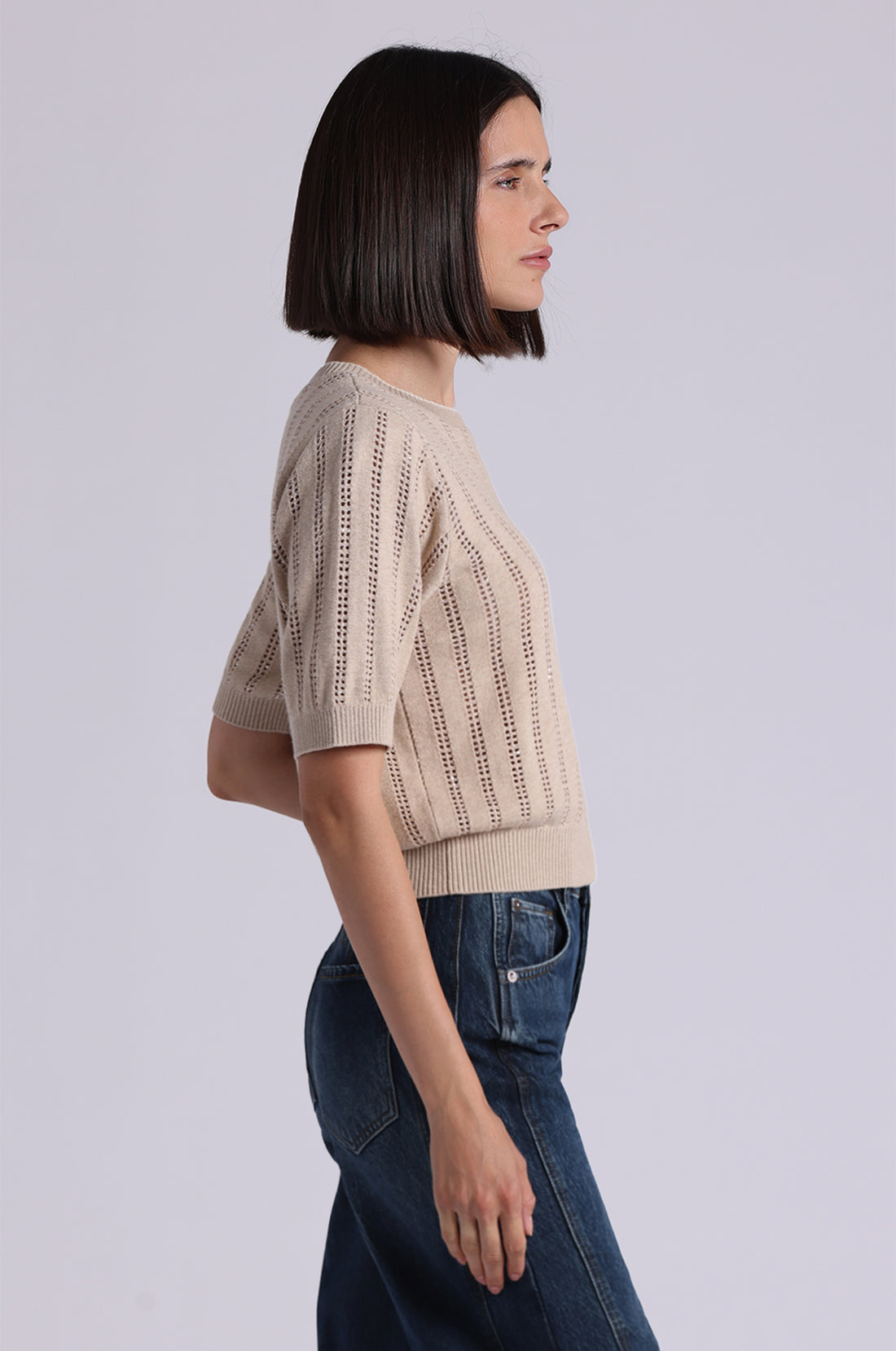 Minnie Rose Sparkle Short Sleeve Crew