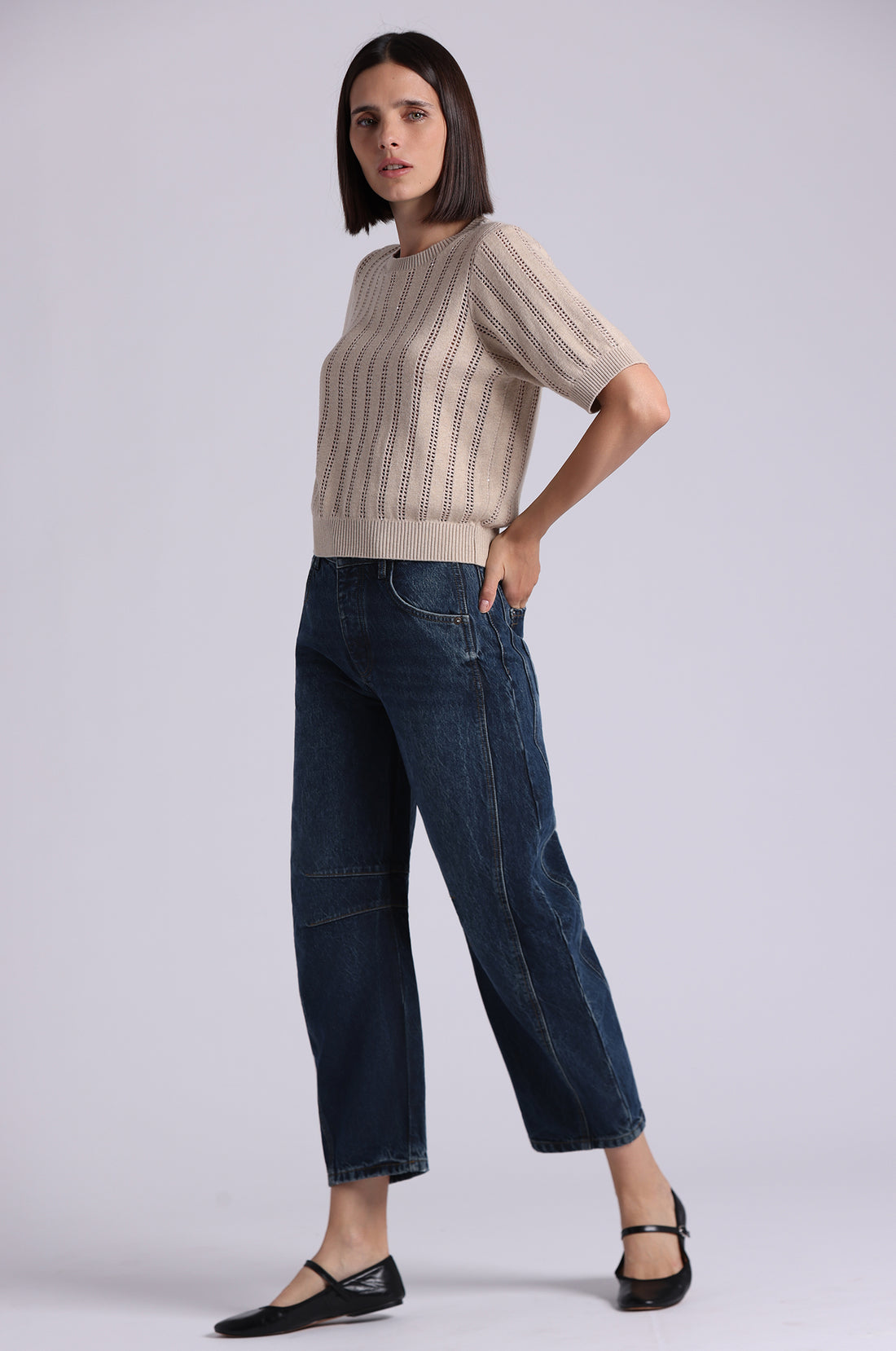 Minnie Rose Sparkle Short Sleeve Crew