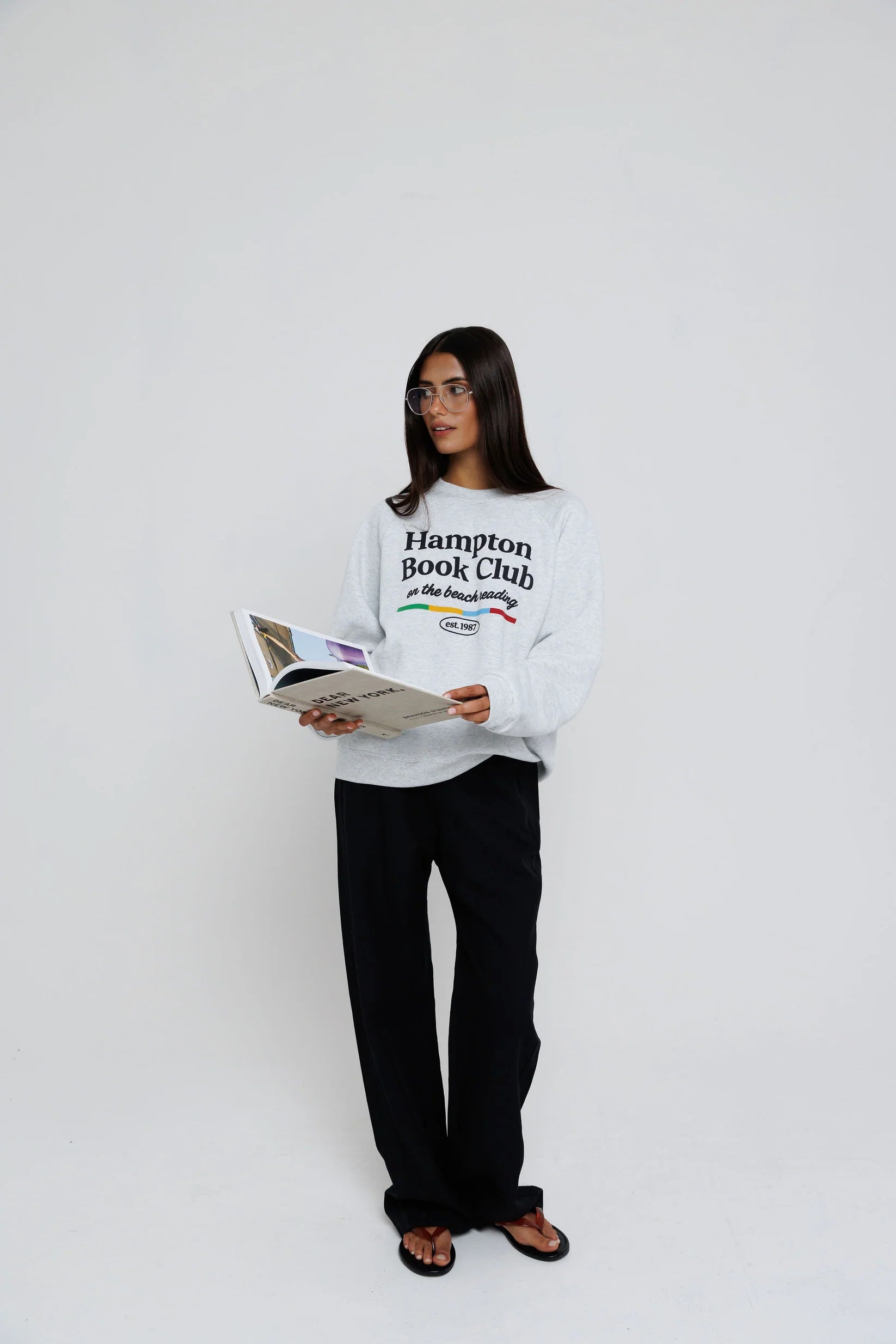 Sunny Somewhere Hampton Book Club Raglan Sweatshirt
