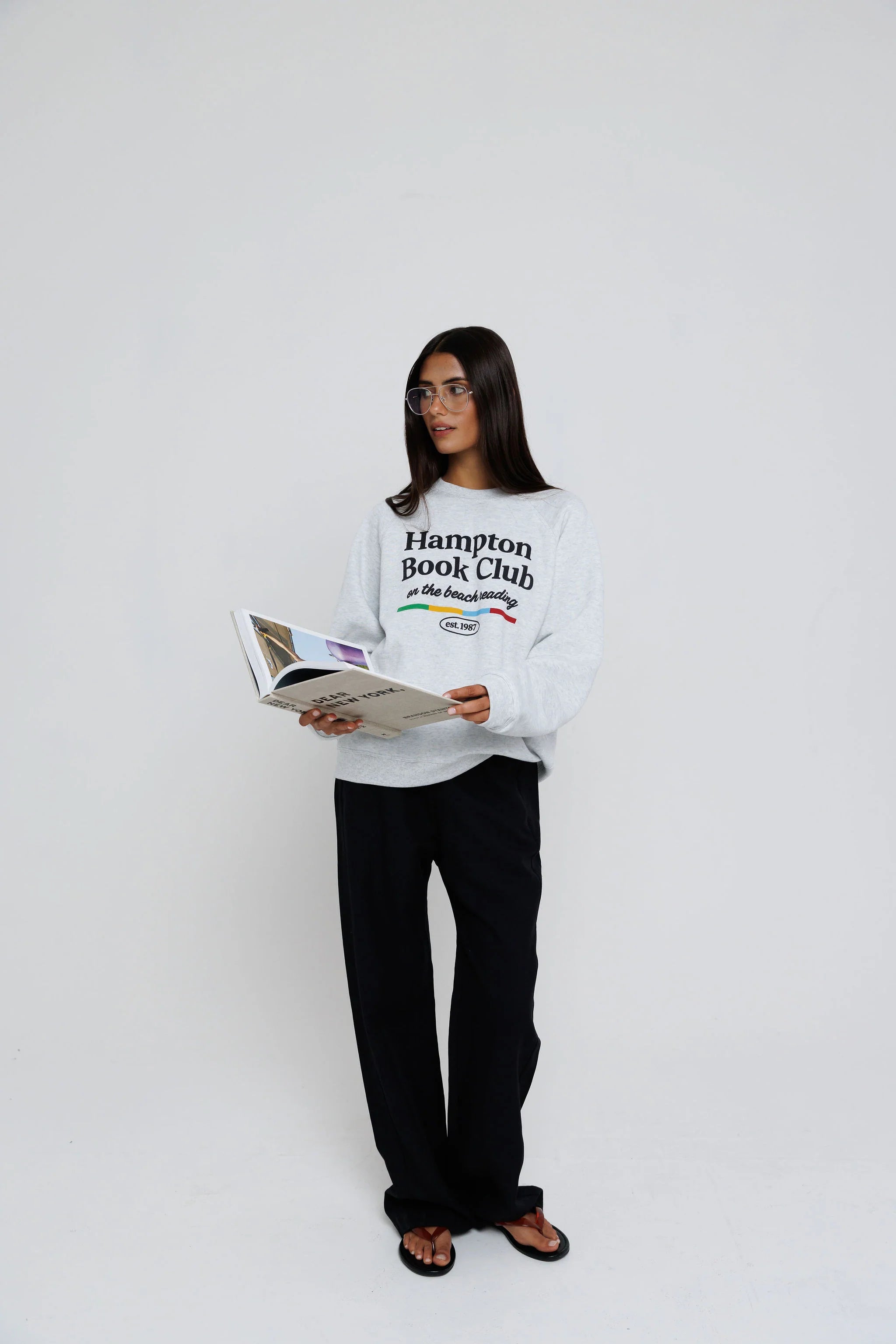 Sunny Somewhere Hampton Book Club Raglan Sweatshirt