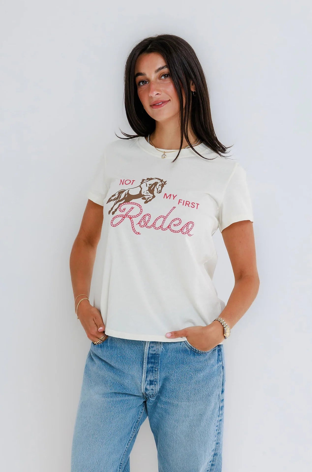 Sunny Somewhere Not My First Rodeo Femme Crew