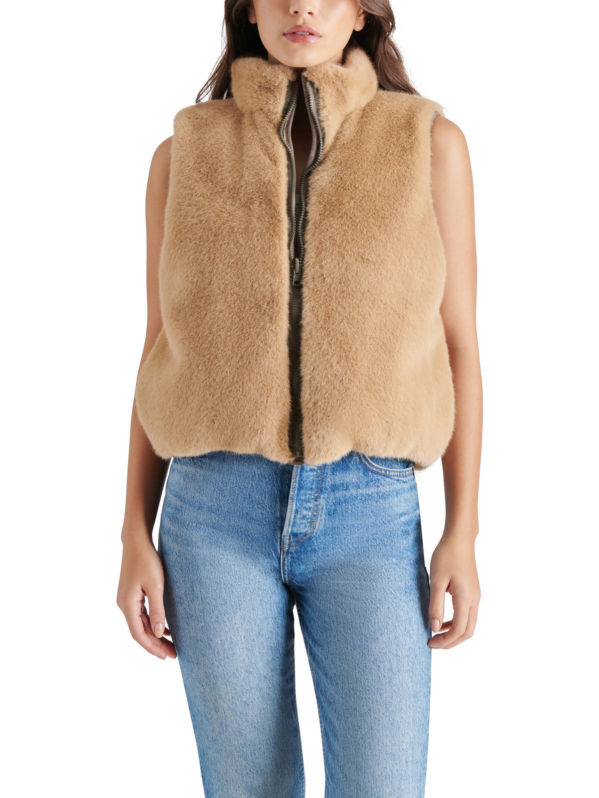 Steve Madden Brady Faux Faur Lined Vest