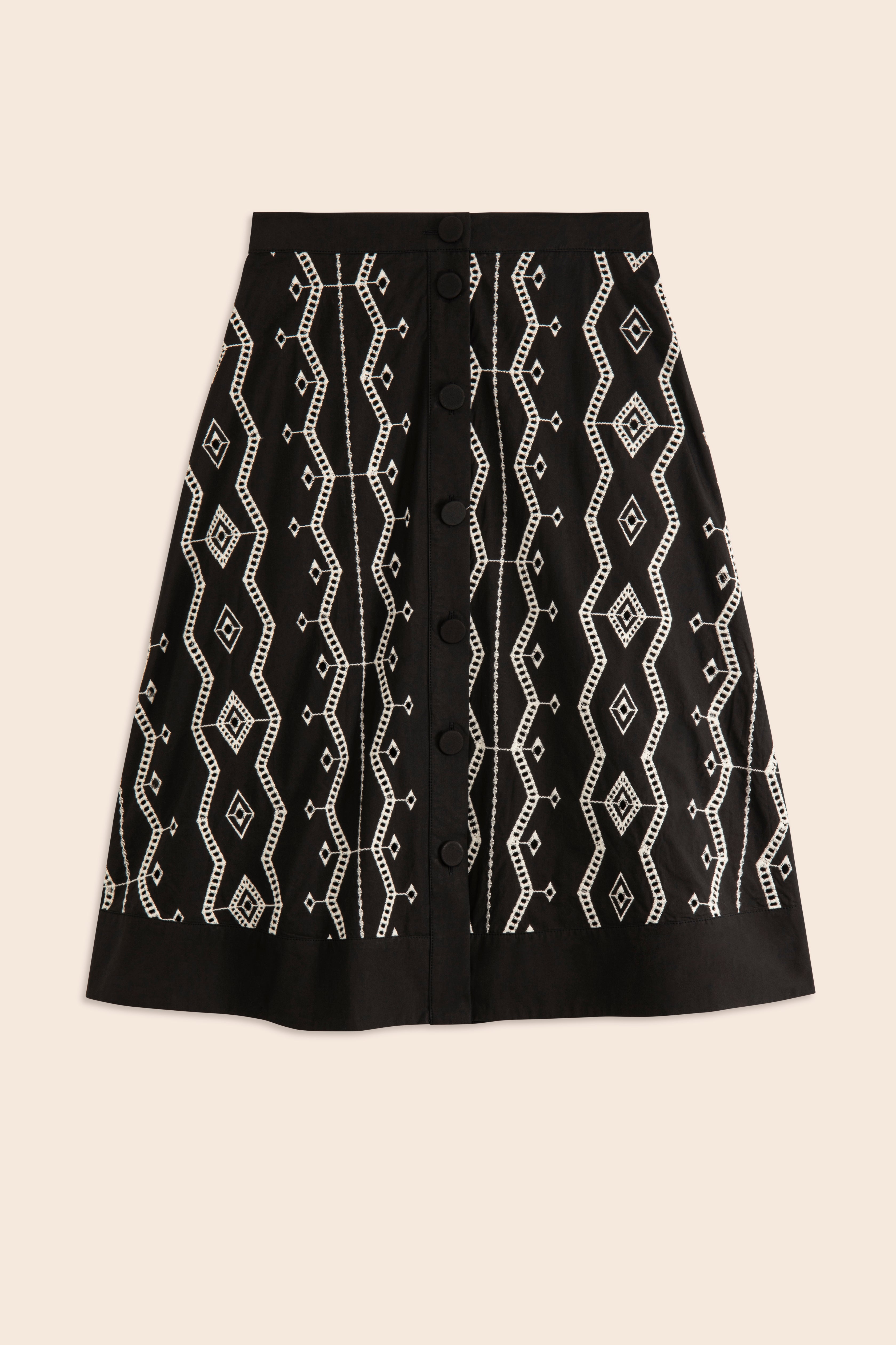 SUNCOO Jupe First Embroidered Midi Skirt