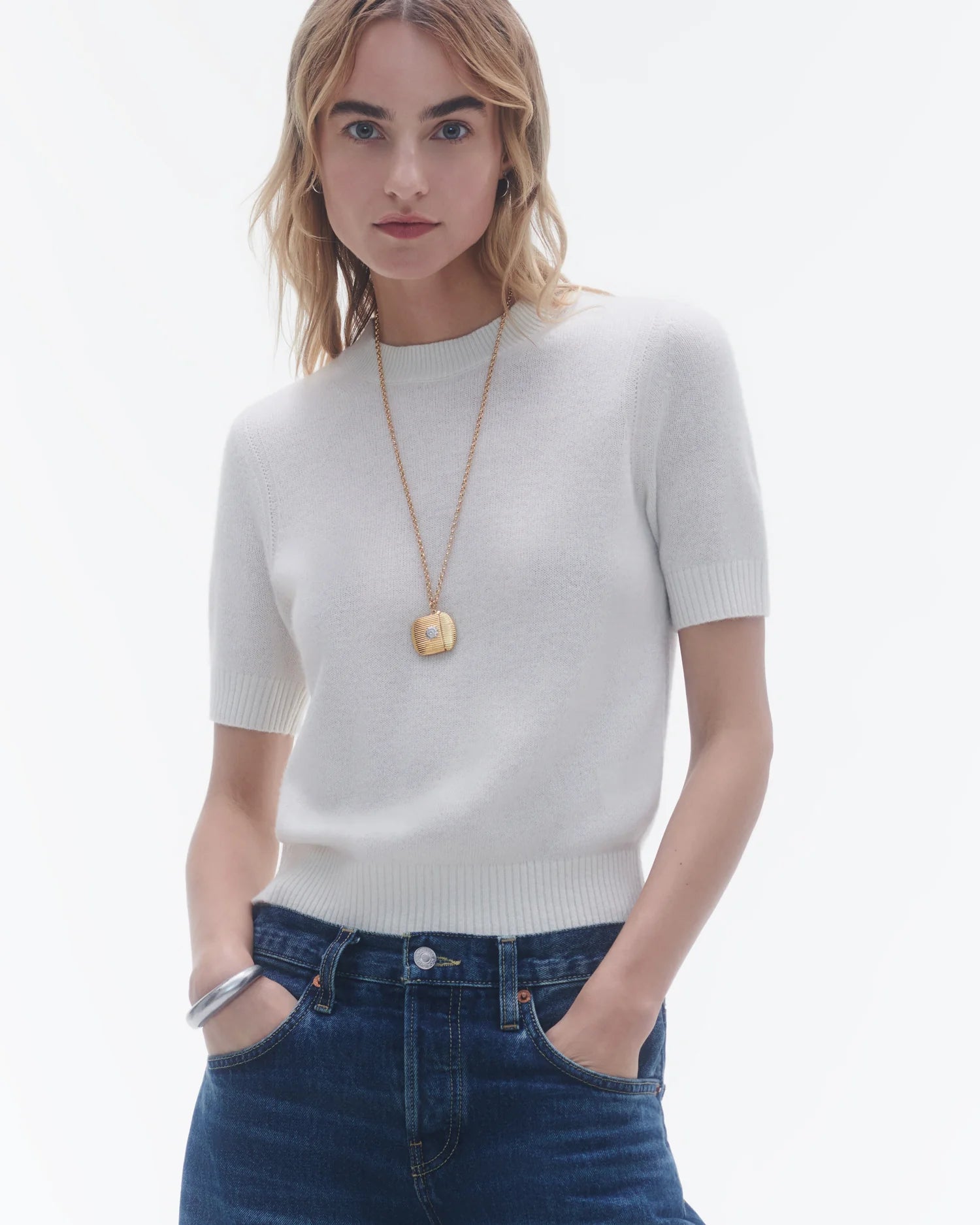 Guest in Residence Cashmere Sweater Tee W28710JL