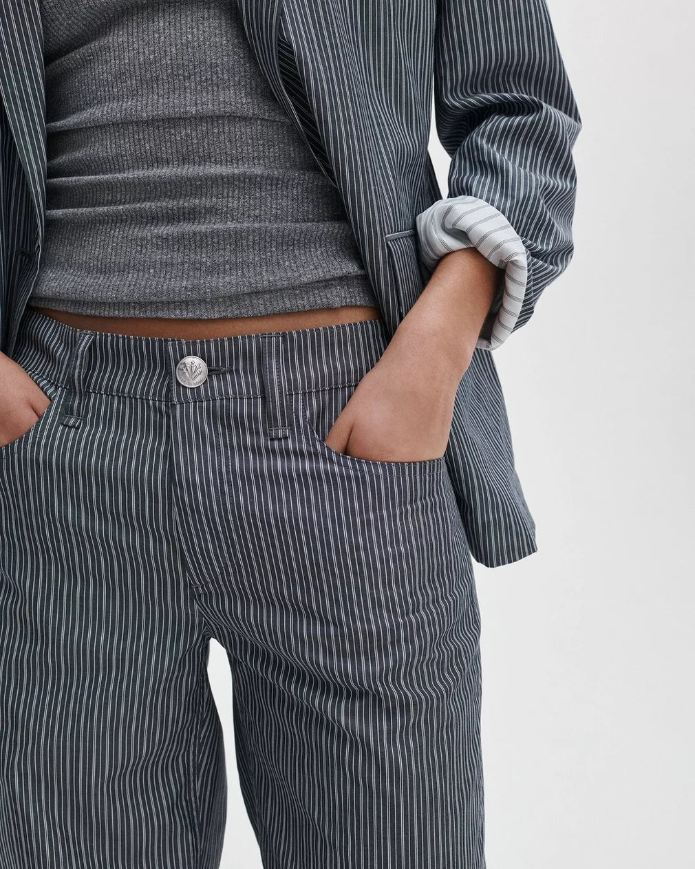Rag & Bone Saige Stripe Poplin Pant