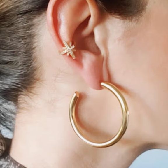 Nanda Jewelry Reese Hoop Earrings
