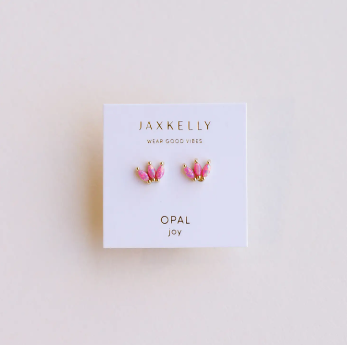 JaxKelly Opal Crown Stud Earring